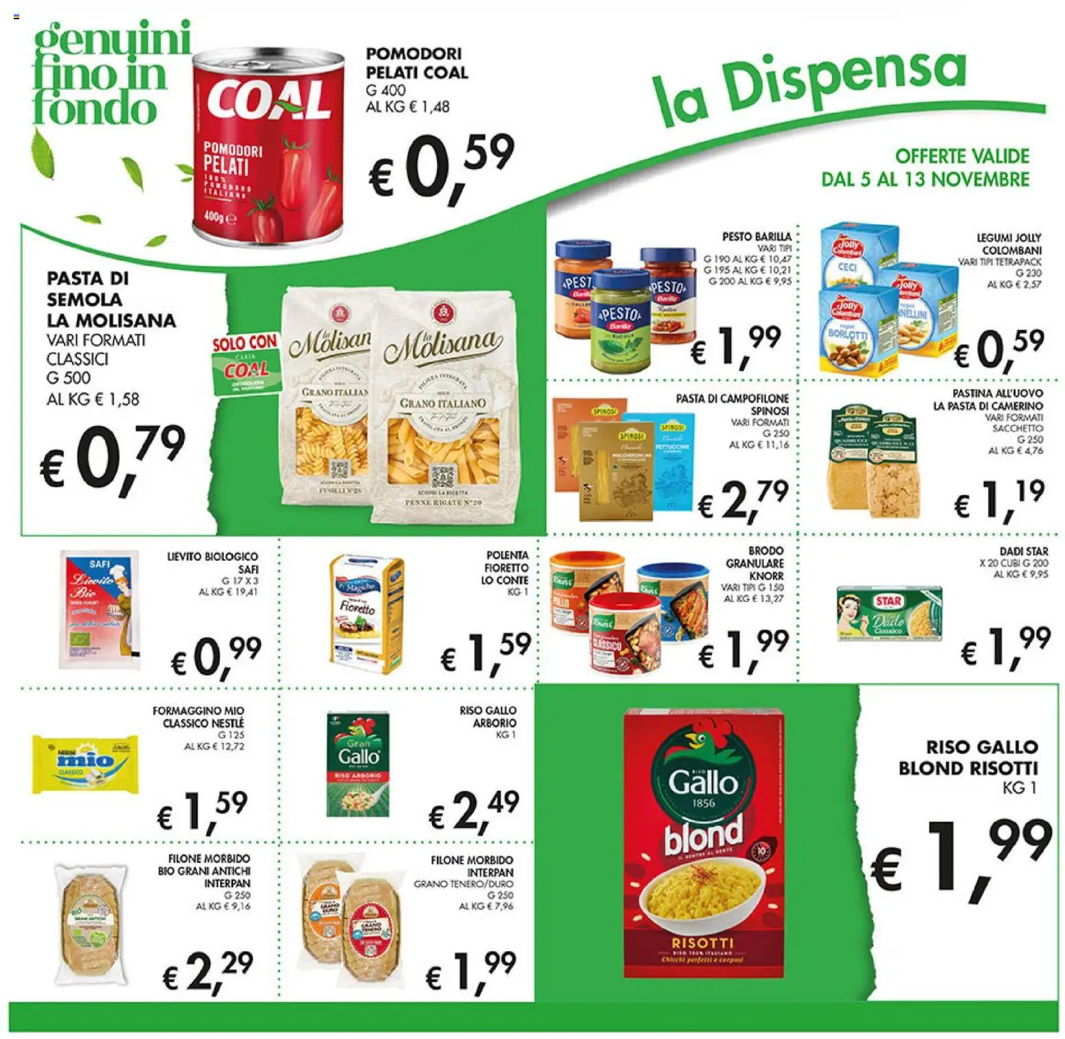 Volantino Coal del 05.11.2025 | Pagina: 22 | Prodotti: Riso, Pasta, Pesto, Fettuccine