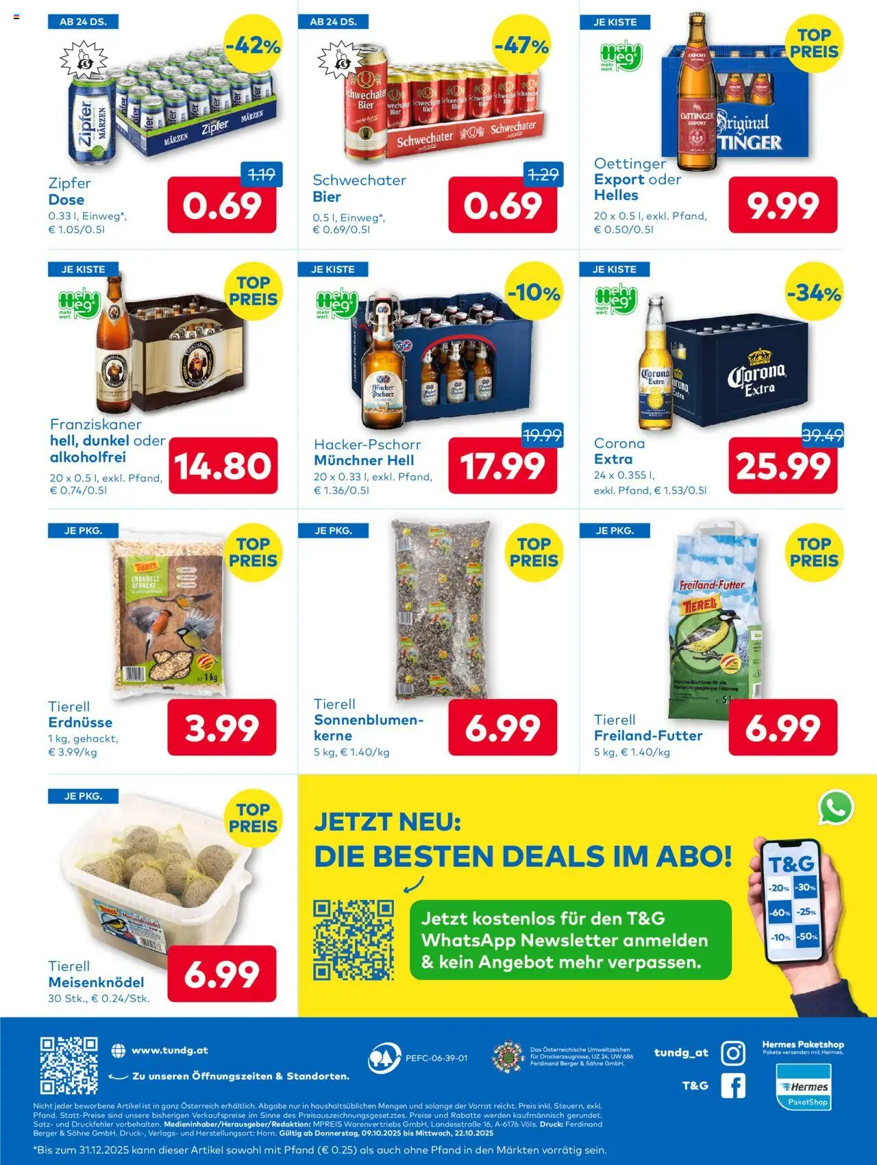 T&G Steiermark gültig ab 09.10.2025 | Seite: 8 | Produkte: Папионка, Bier
