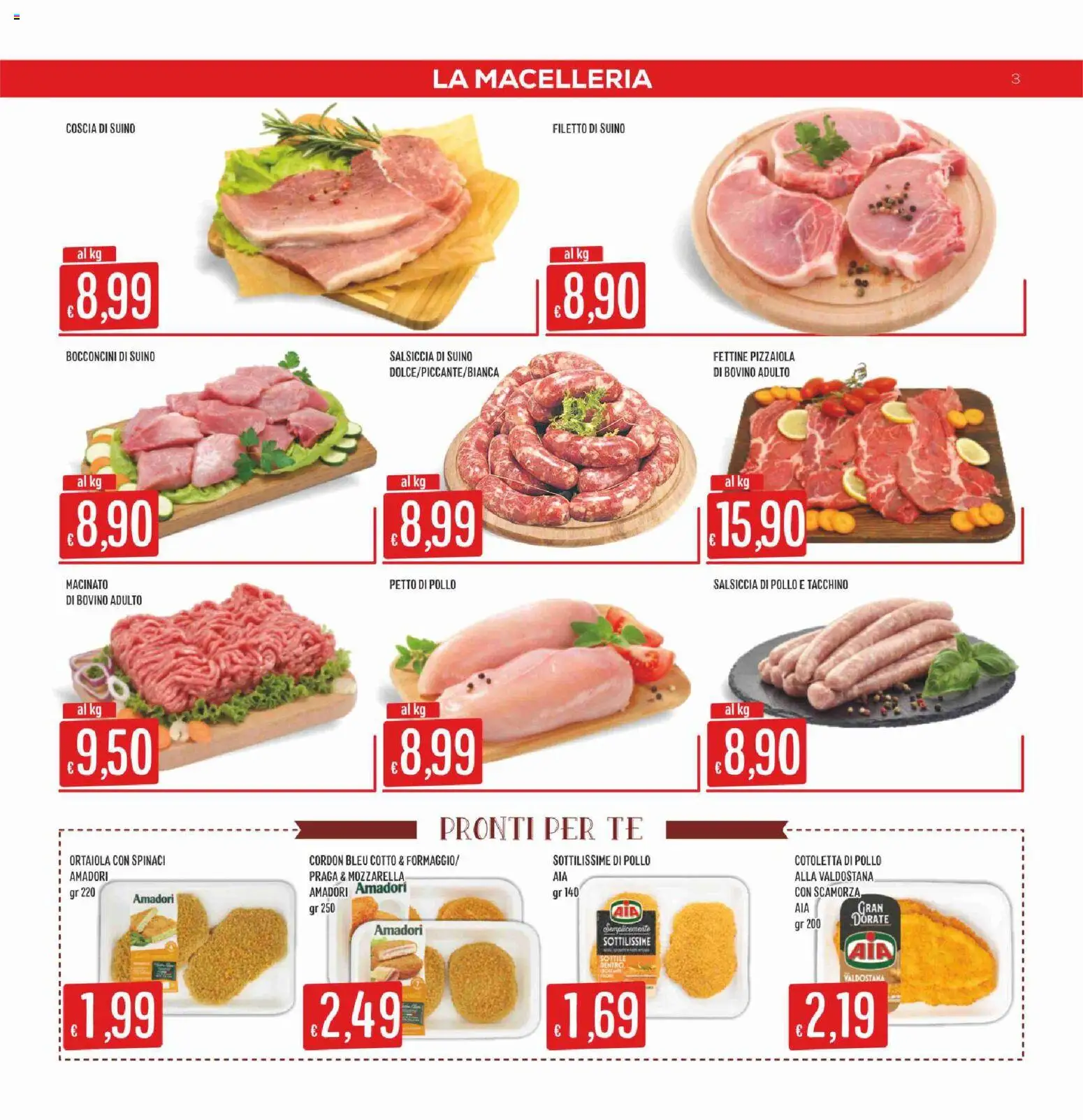 Volantino SISA del 07.04.2026 | Pagina: 3 | Prodotti: Petto di Pollo, Pollo, Tè, Tacchino