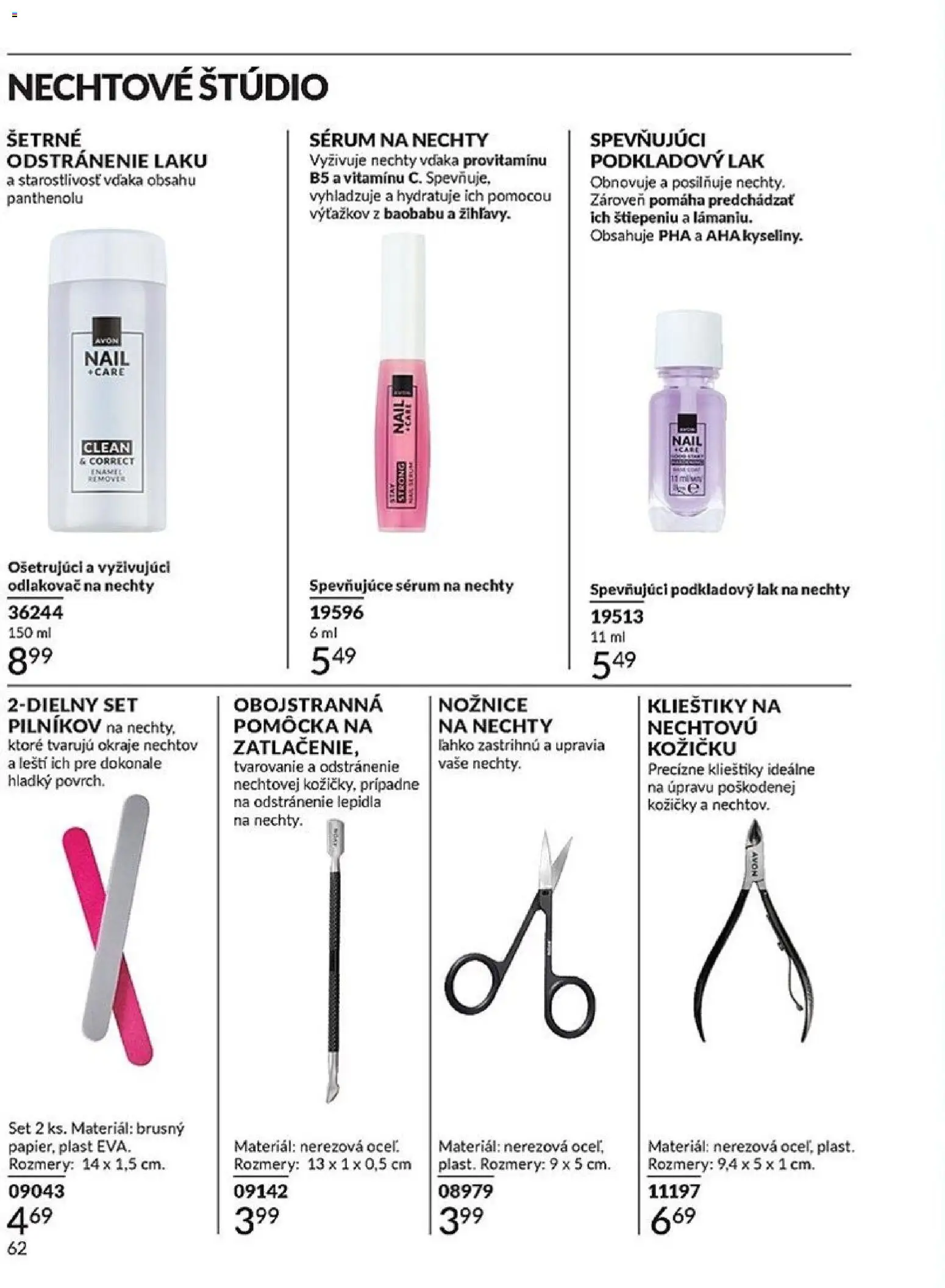 Nové Avon akcie – leták je platný od 01.05.2026 | Strana: 62 | Produkty: Lak na nechty