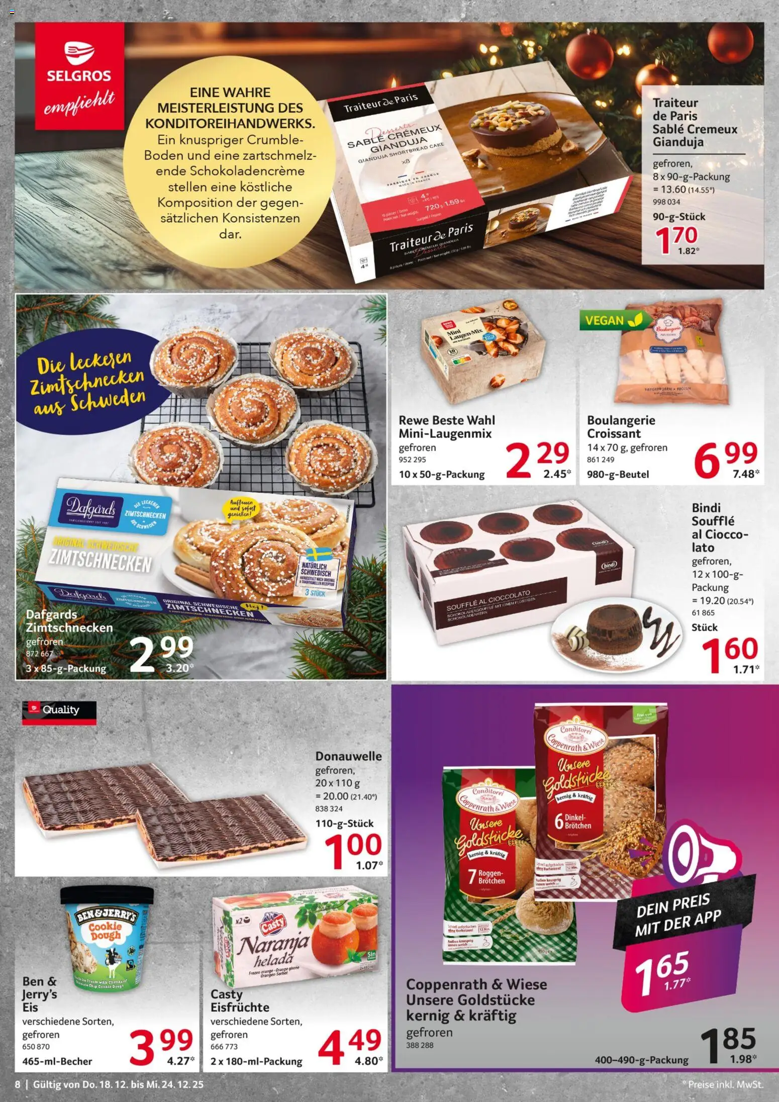 Selgros Prospekt 	 – gültig ab 18.12.2025 | Seite: 8 | Produkte: Croissant, Ben & Jerry's