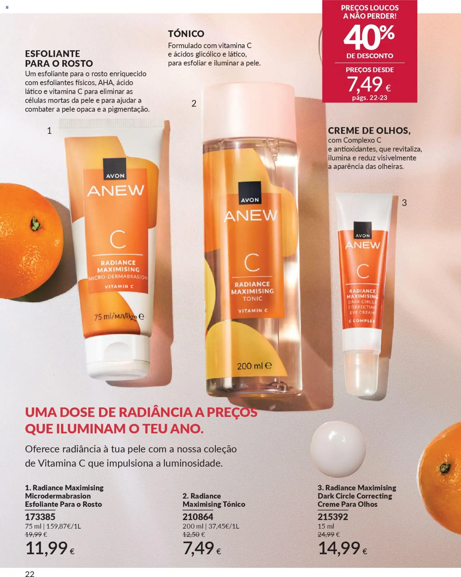 Catálogo Avon Campanha 1 │ válido de 01.01.2026 | Página: 22 | Produtos: Vitamina c, Creme