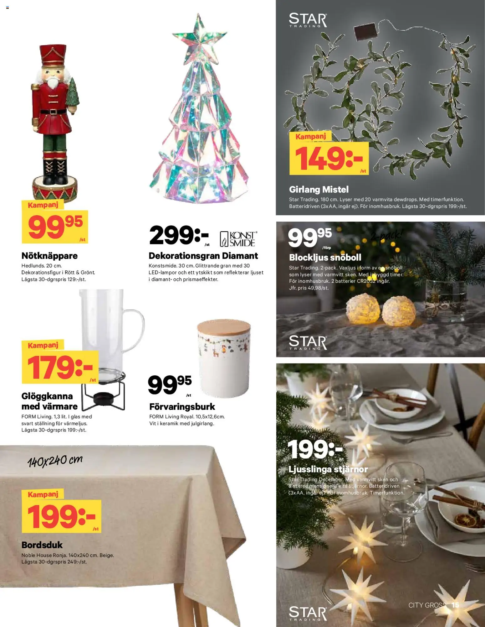 City Gross reklamblad aktuell från 15.12.2025 | Sida: 27 | Produkter: Batterier, Ljusslinga