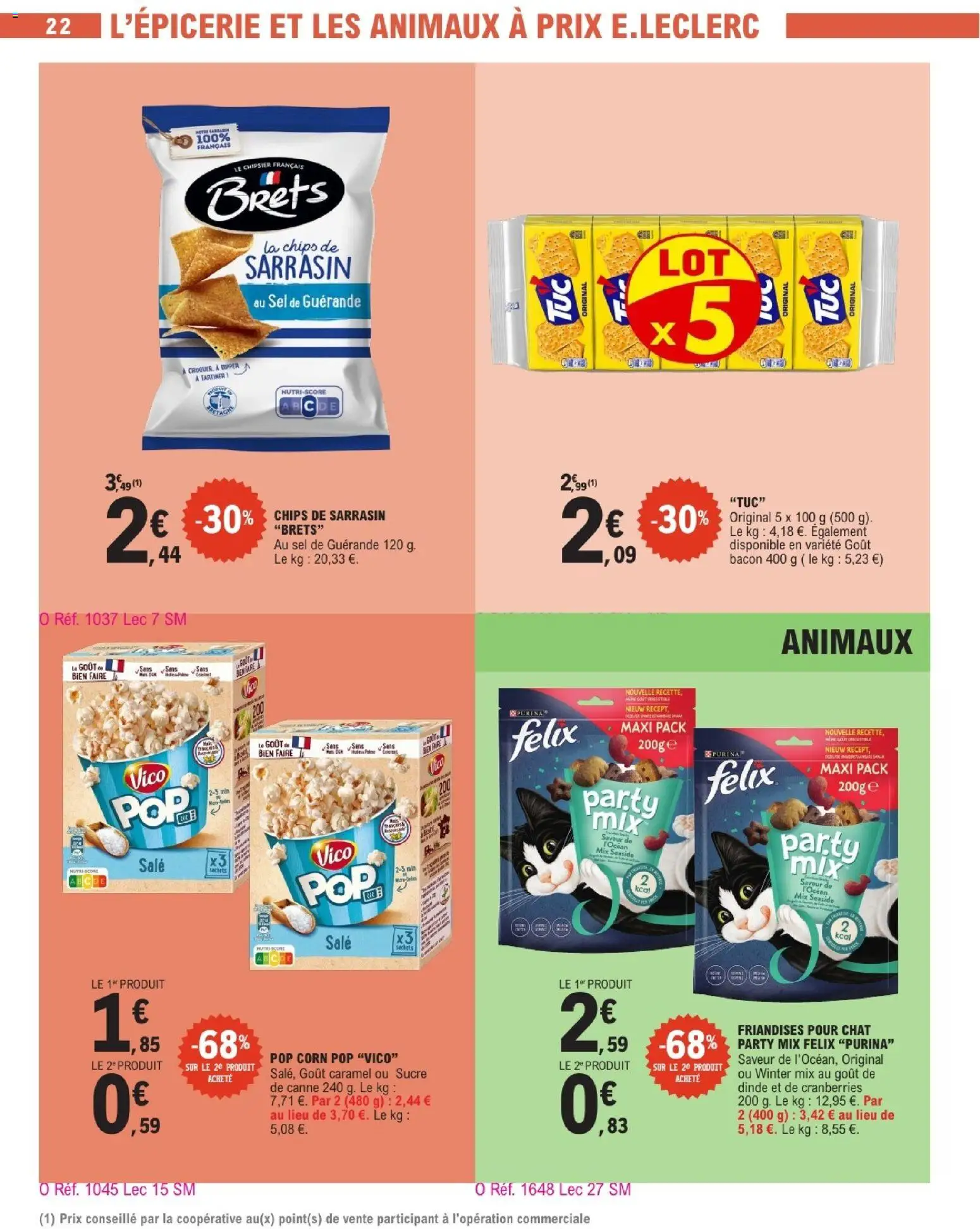 {H1} | Page: 22 | Produits: Sucre, Crackers, Sel, Sucre de canne