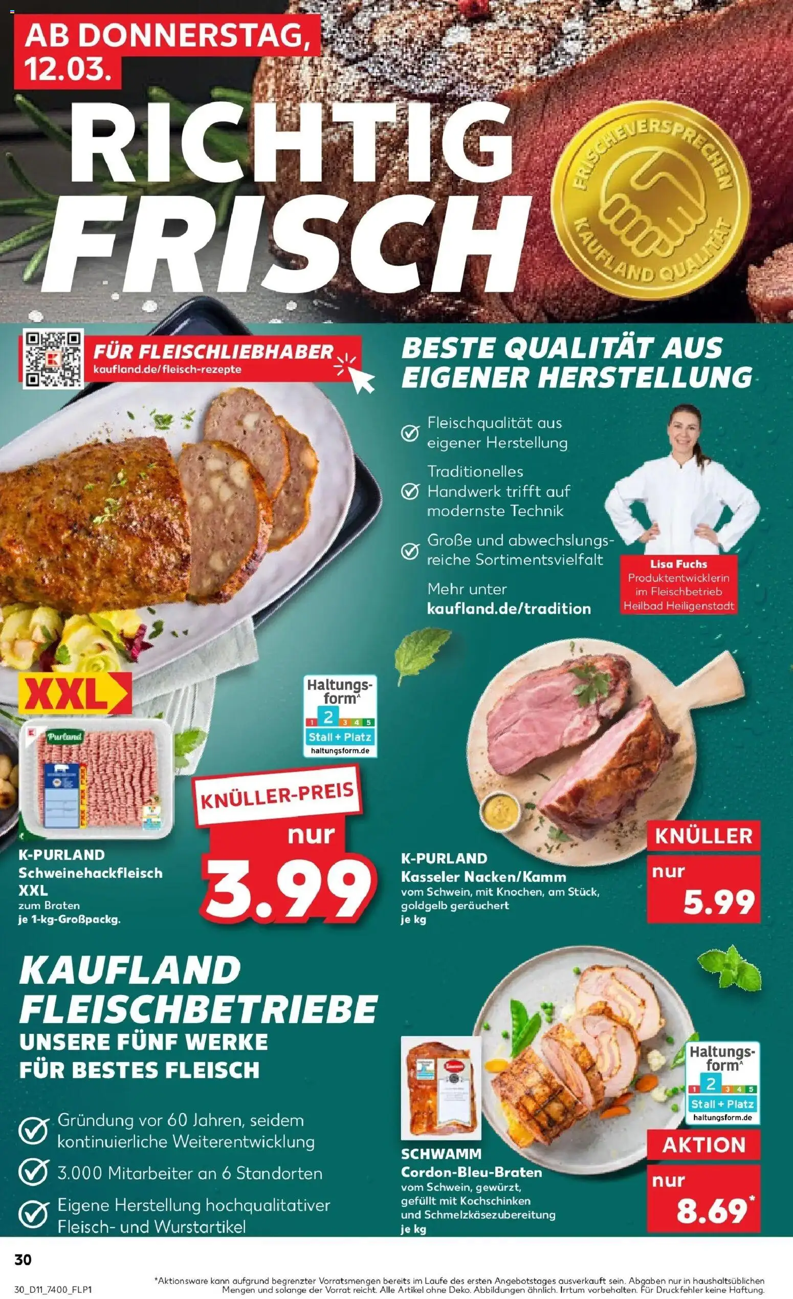 Kaufland Prospekt Schleiz	 – gültig ab 12.03.2026 | Seite: 30 | Produkte: Fleisch