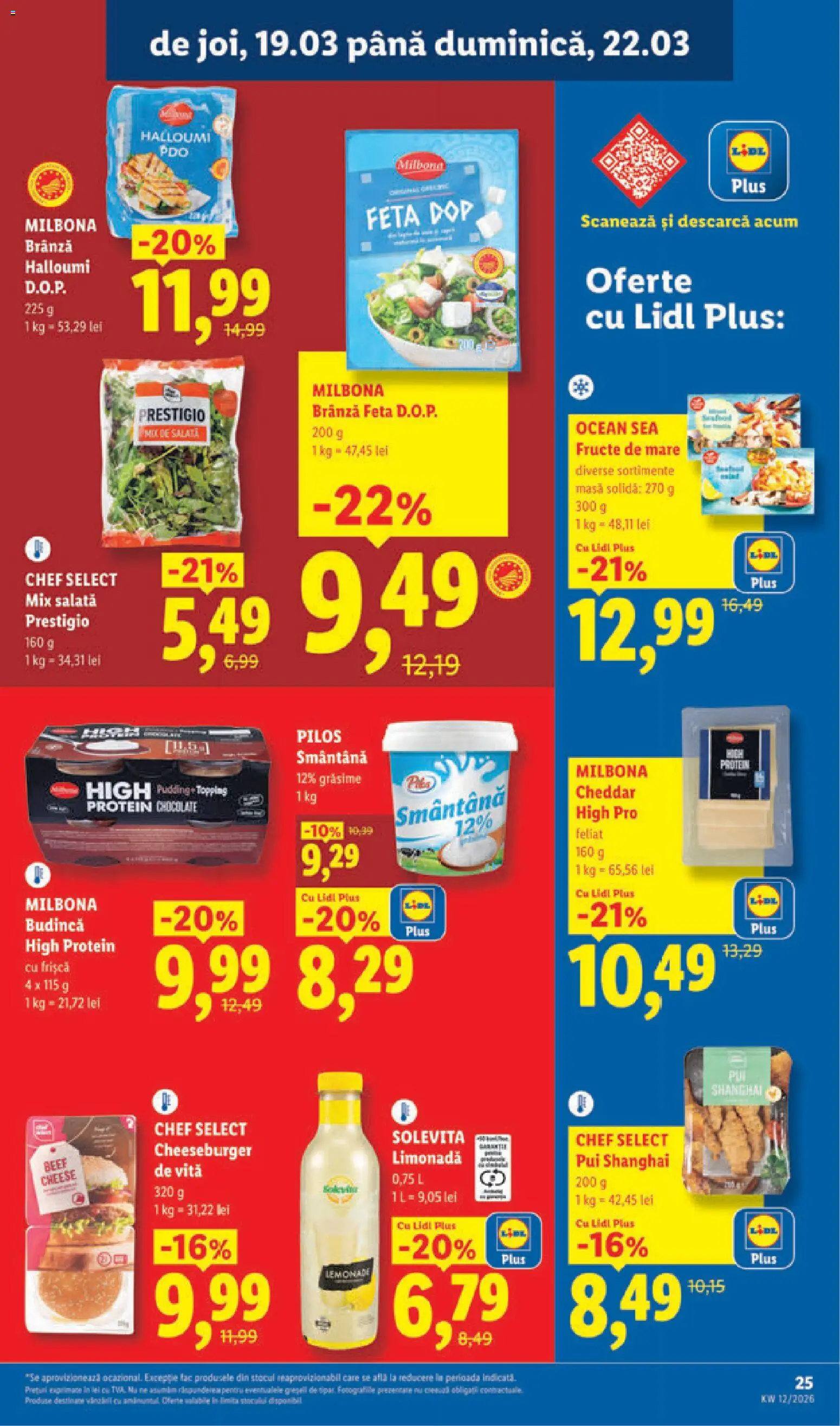 Noul catalog Lidl – valabil de la 16.03.2026 | Pagină: 25 | Produse: Sıcak su torbası, Toplar, Fructe, Fructe De Mare