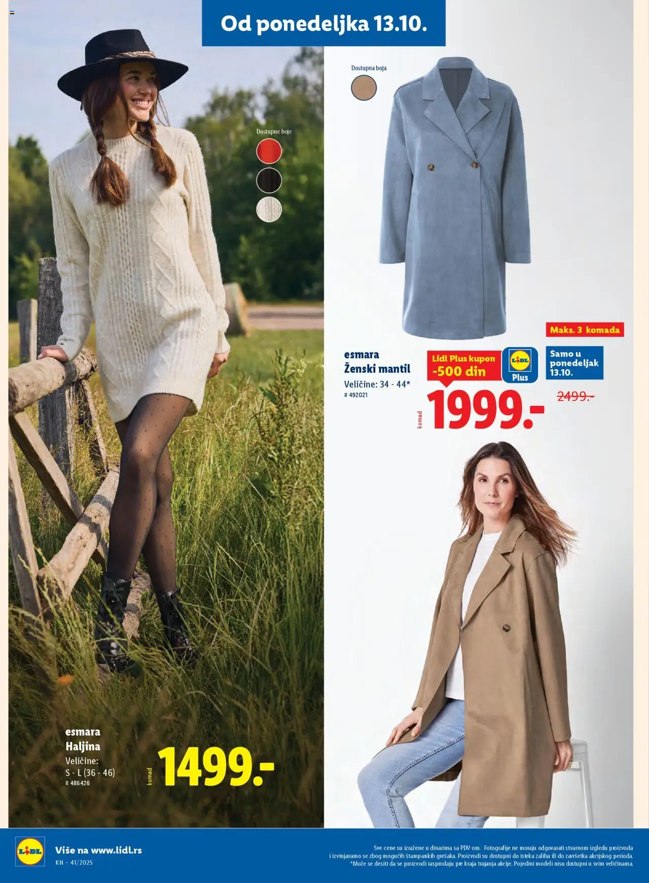 Lidl katalog - važi od 09.10.2025 | Strana: 62 | Proizvode: Haljina