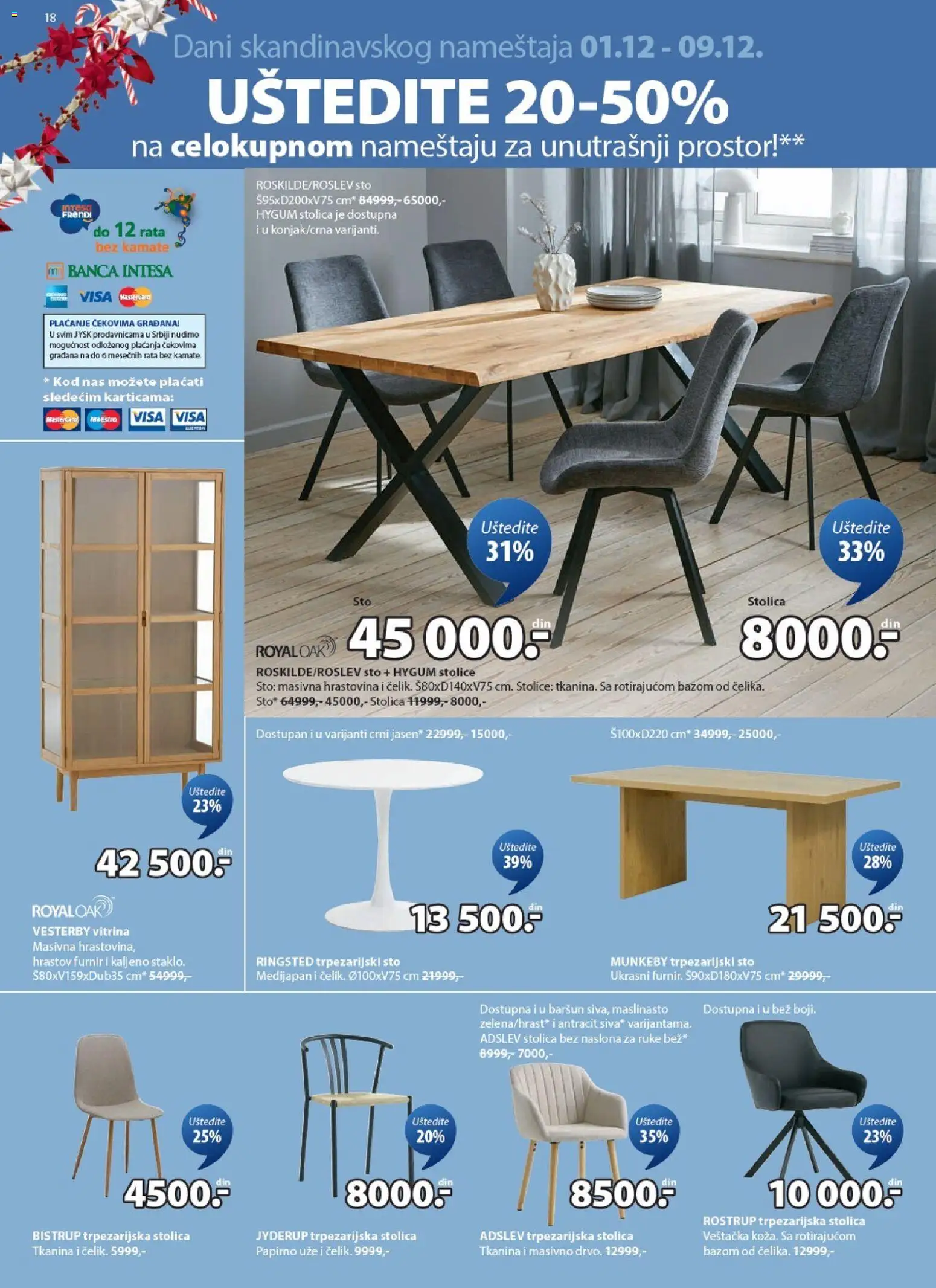 Jysk katalog - važi od 01.12.2025 | Strana: 18 | Proizvode: Sto, Stolica, Trpezarijski sto