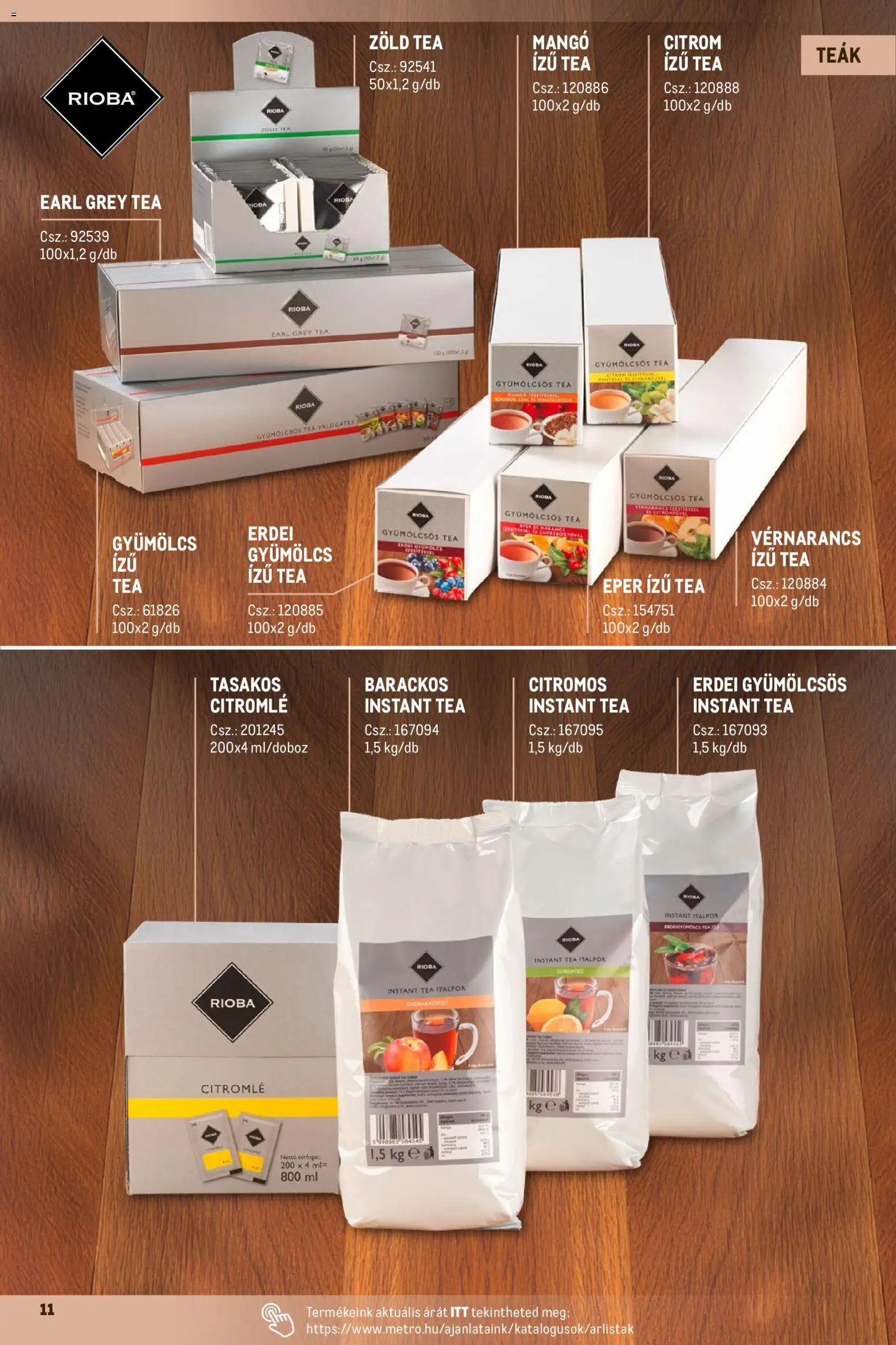Metro akciós ujság - amely érvényes a következő dátumtól: 01.10.2025 | Oldal: 11 | Termékek: Gyümölcs, Tea, Eper, Citrom