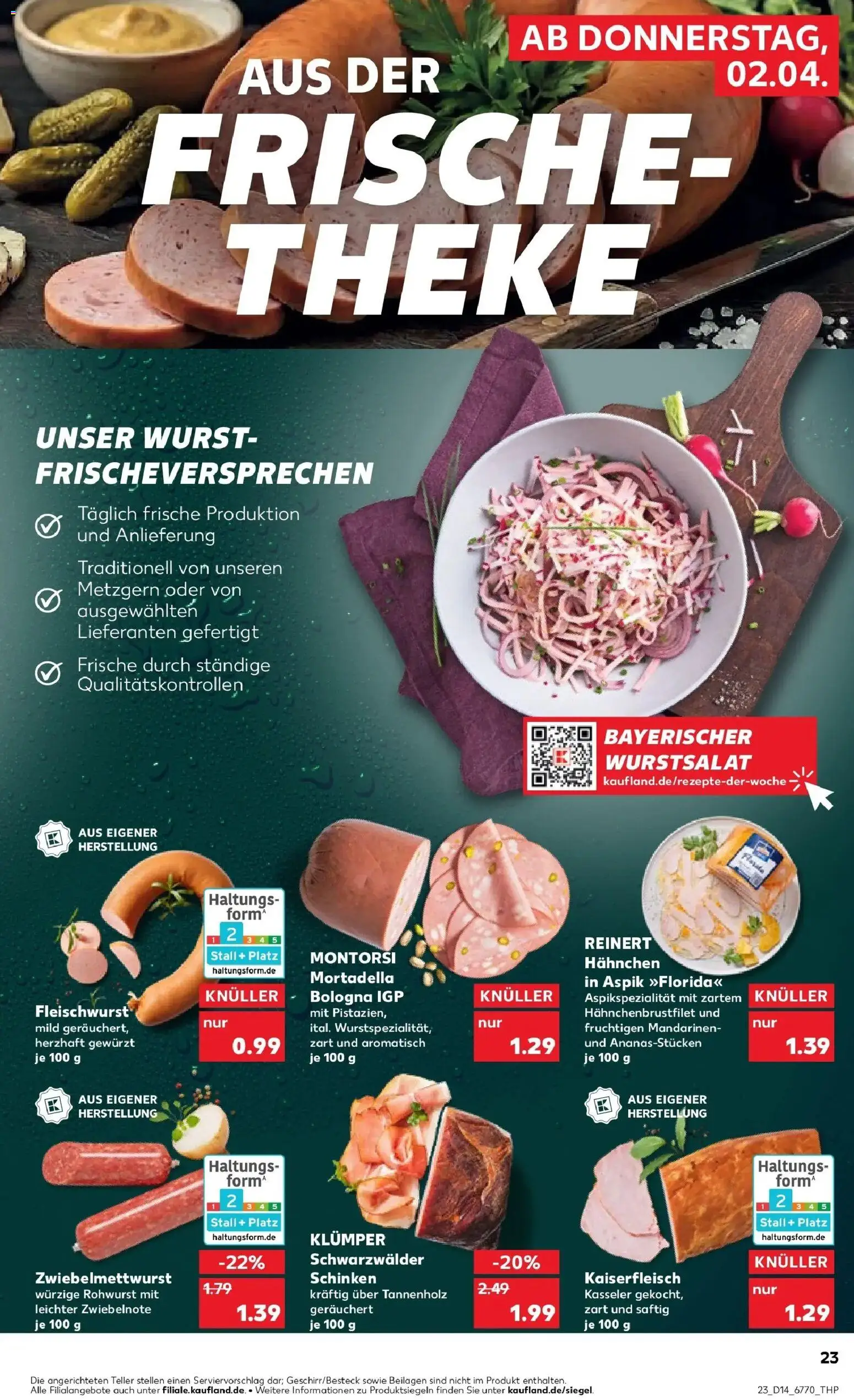 Kaufland Prospekt Erkelenz	 – gültig ab 30.03.2026 | Seite: 37 | Produkte: Theke, Mandarinen, Wurst, Schinken