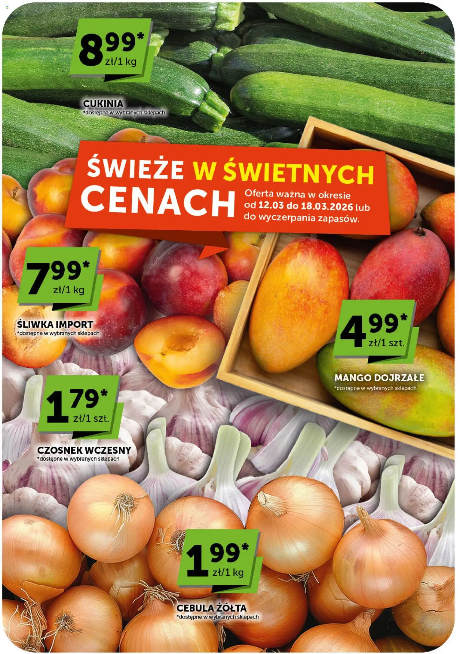 Euro Sklep gazetka od 12.03.2026 | Strona: 10 | Produkty: Mango, Czosnek, Cukinia