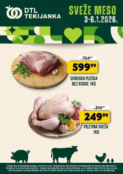 Tekijanka sveže meso - pregled Tekijanka kataloga - važi od 03.01.2026