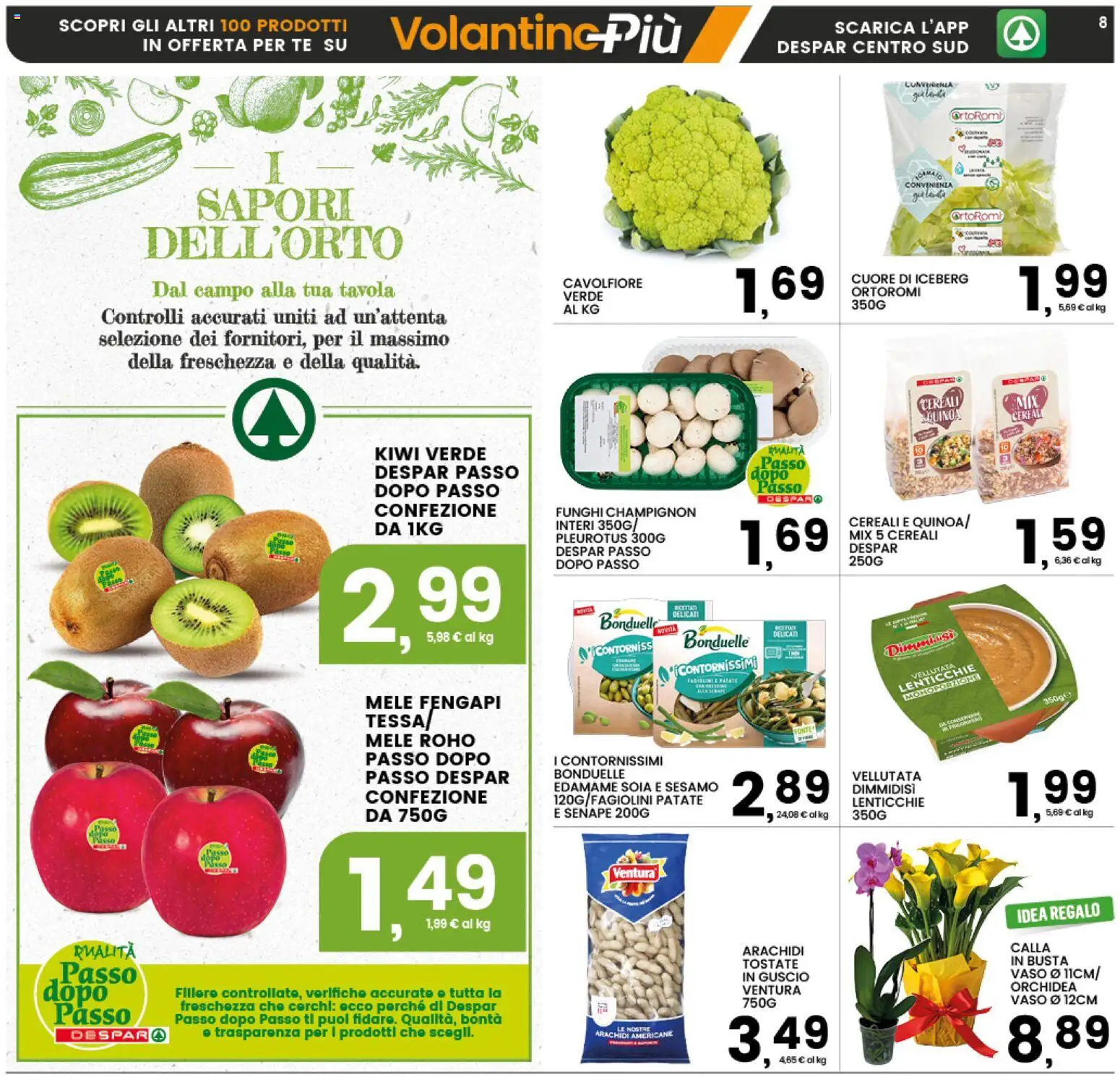 Volantino Interspar del 23.02.2026 | Pagina: 8 | Prodotti: Mele, Kiwi, Patate, Senape