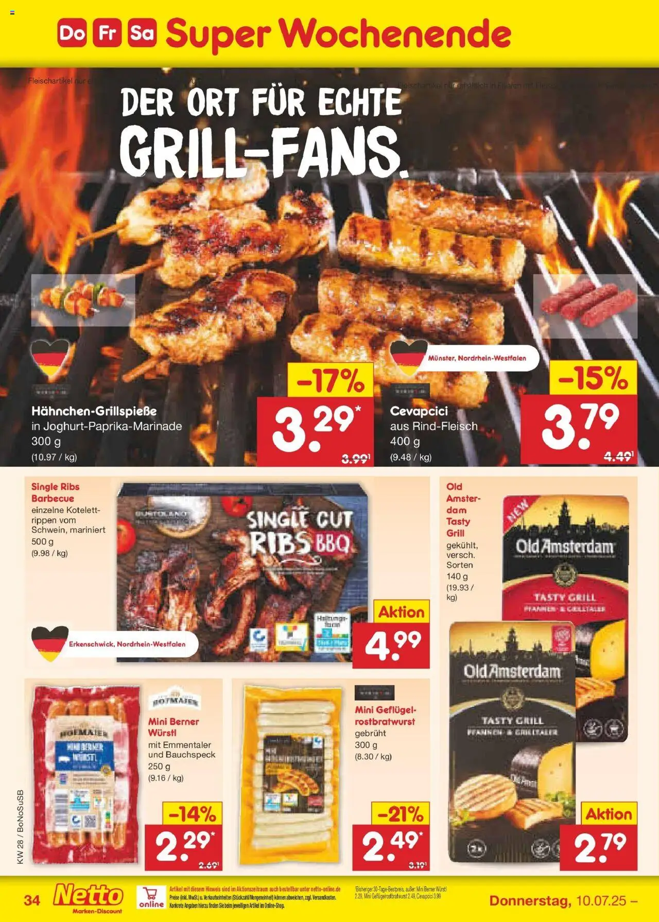 Netto Marken-Discount prospekt Herne	 - gültig ab dem 07.07.2025 | Seite: 50 | Produkte: Würstl, Cevapcici, Rindfleisch, Fleisch
