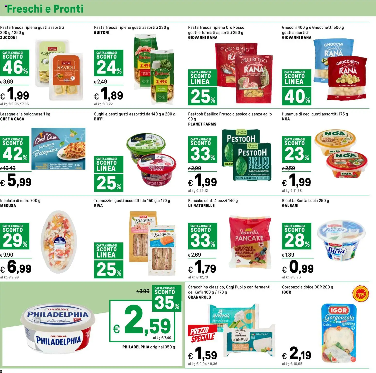 Volantino Iper del 24.10.2025 | Pagina: 8 | Prodotti: Ceci, Pasta, Ravioli, Miele