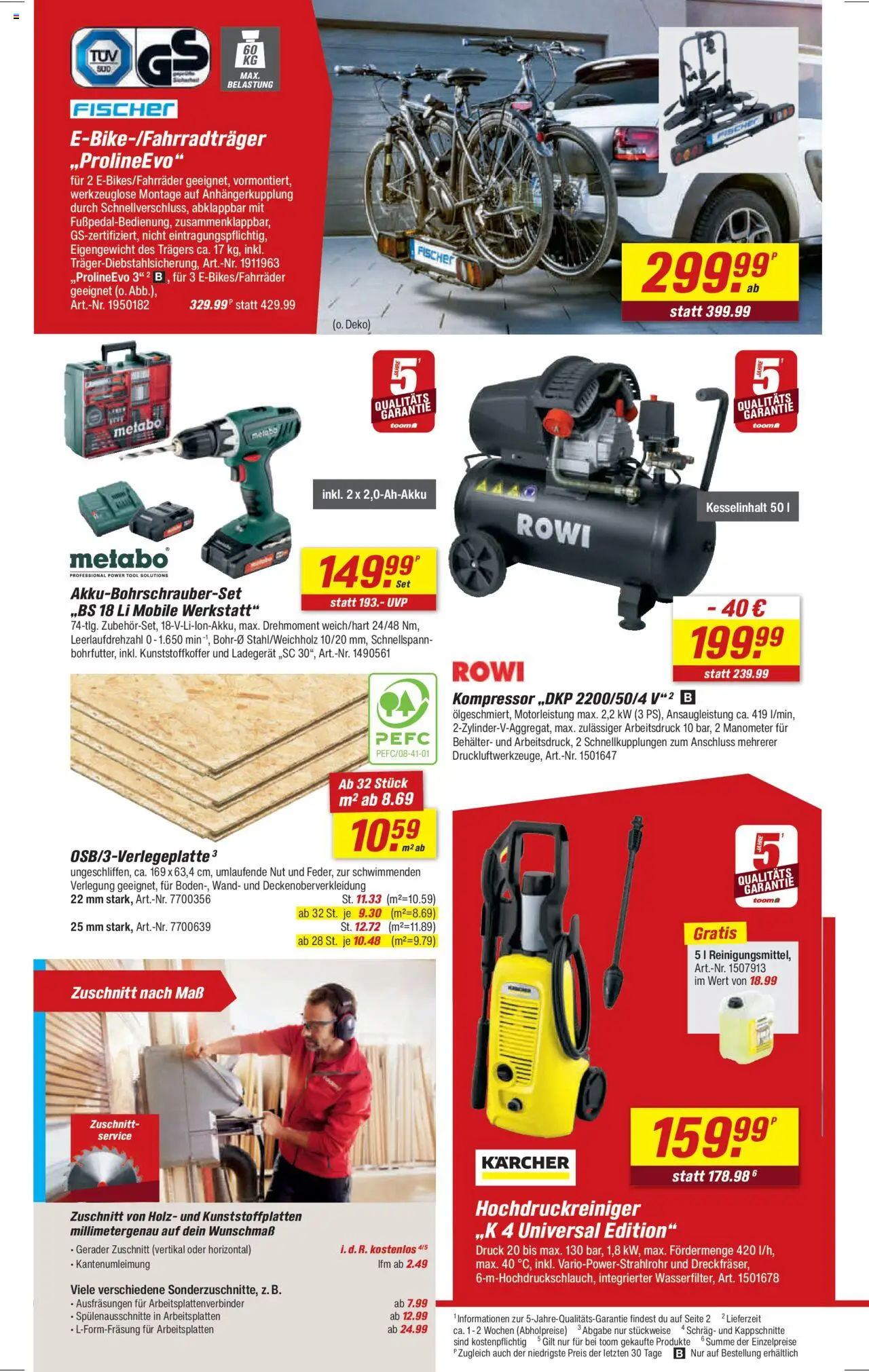 Toom Baumarkt Prospekt - gültig ab dem 11.08.2025 | Seite: 10 | Produkte: Manometer, Hochdruckreiniger, Ladegerät