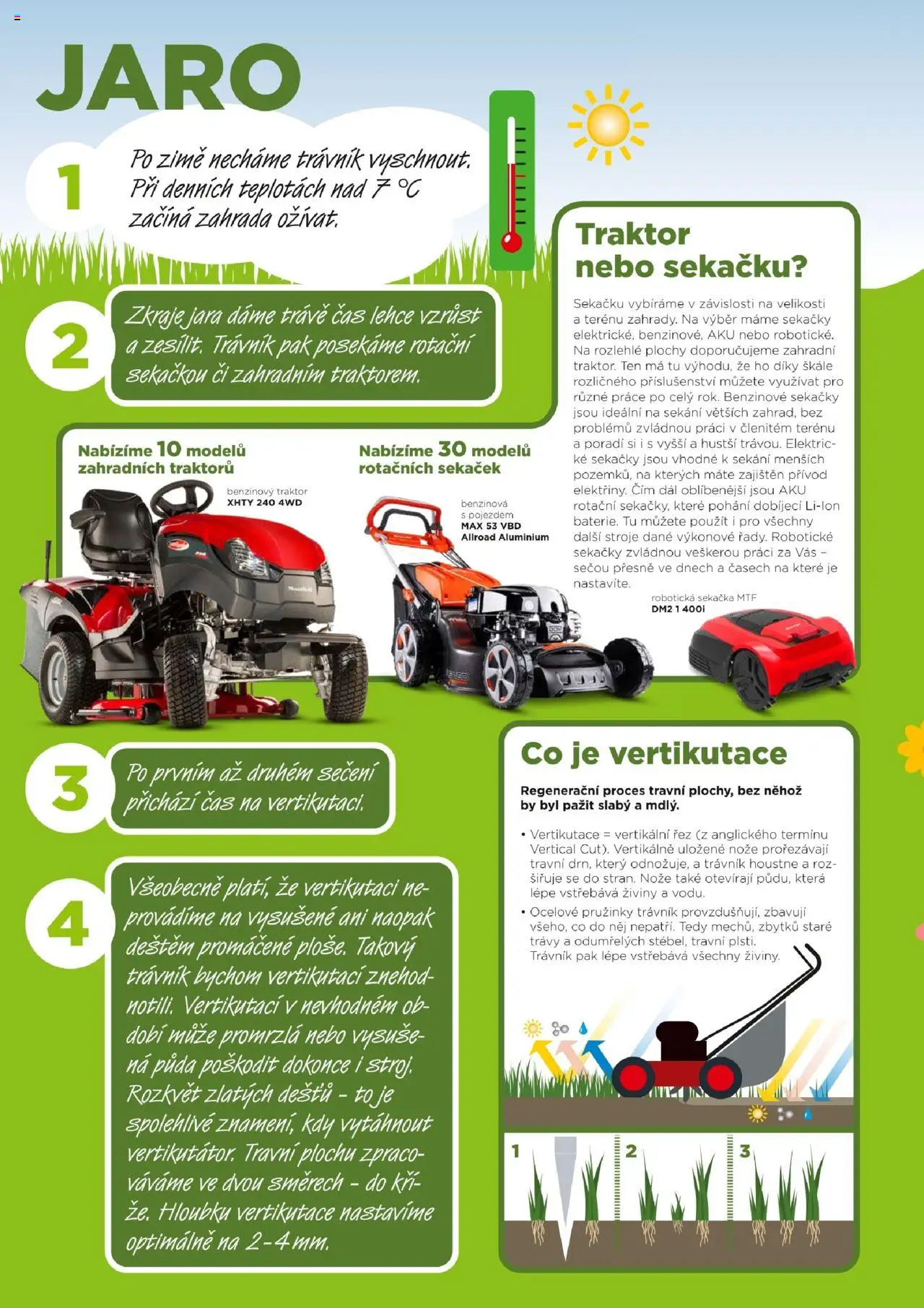 Mountfield katalog - Péče o trávník od 24.03.2023 | Strana: 2 | Produkty: Zahrada, Nože, Sekačka, Sekáček