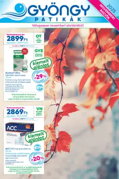 Gyöngy Patikák Akciós újság - amely érvényes a következő dátumtól: 01.11.2025