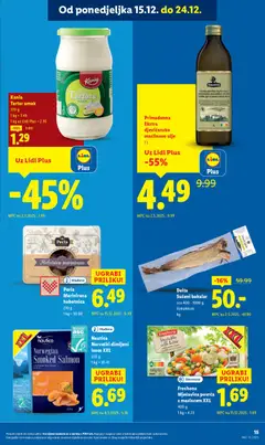 Primadonna Ekstra djevičansko maslinovo ulje, Ekstra djevičansko maslinovo ulje 1 L - Pregled kataloga iz trgovine Lidl, vrijedi od 15.12.2025 | Stranica: 15