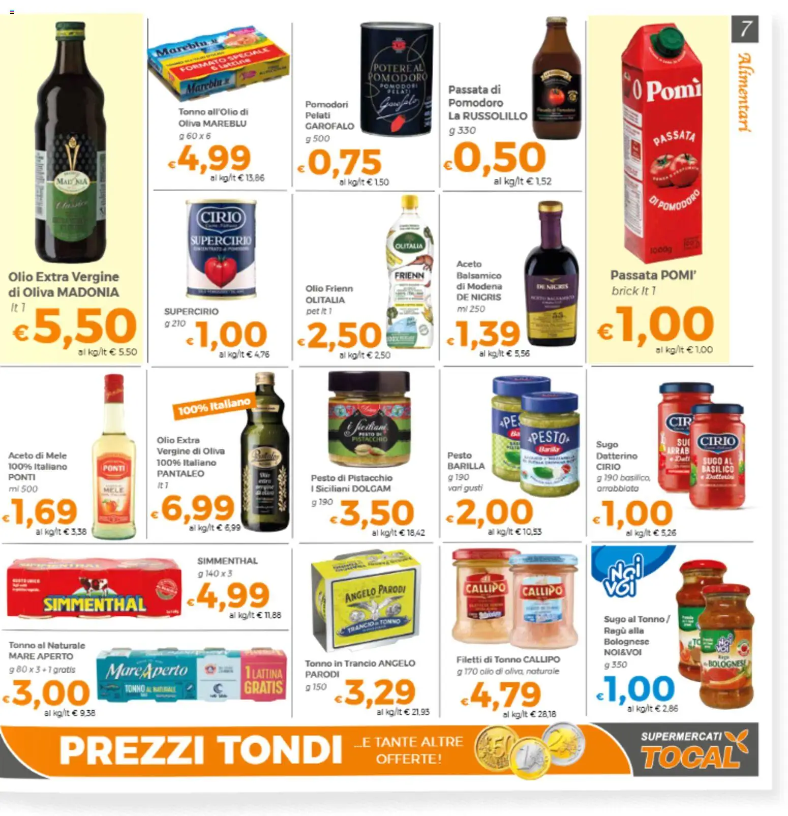 Volantino Tocal del 17.04.2026 | Pagina: 7 | Prodotti: Olio, Ragú, Olio extra vergine, Sugo