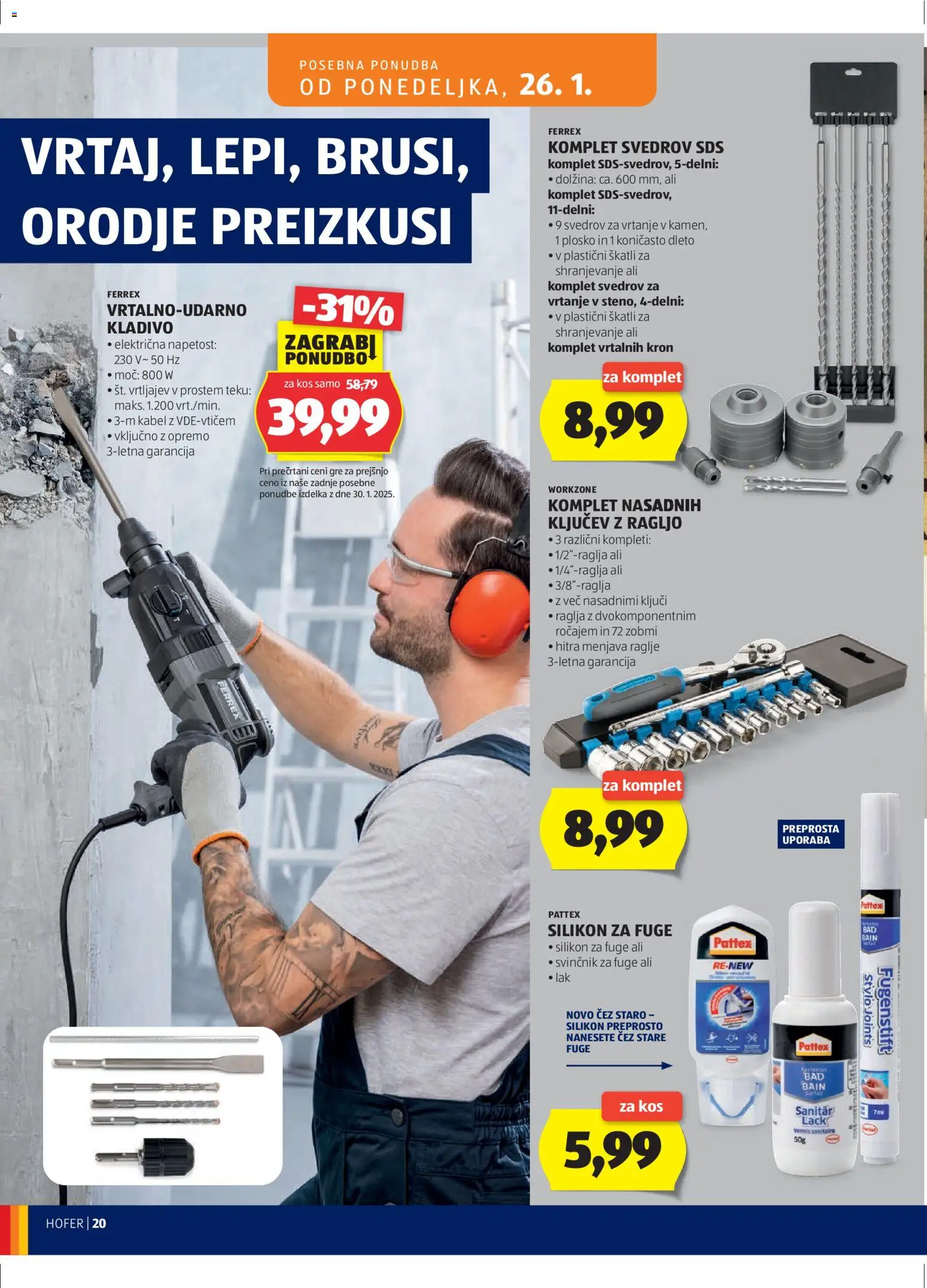 Hofer SI katalog | vrijedi od 21.01.2026 | Stranica: 20 | Proizvodi: Kabel
