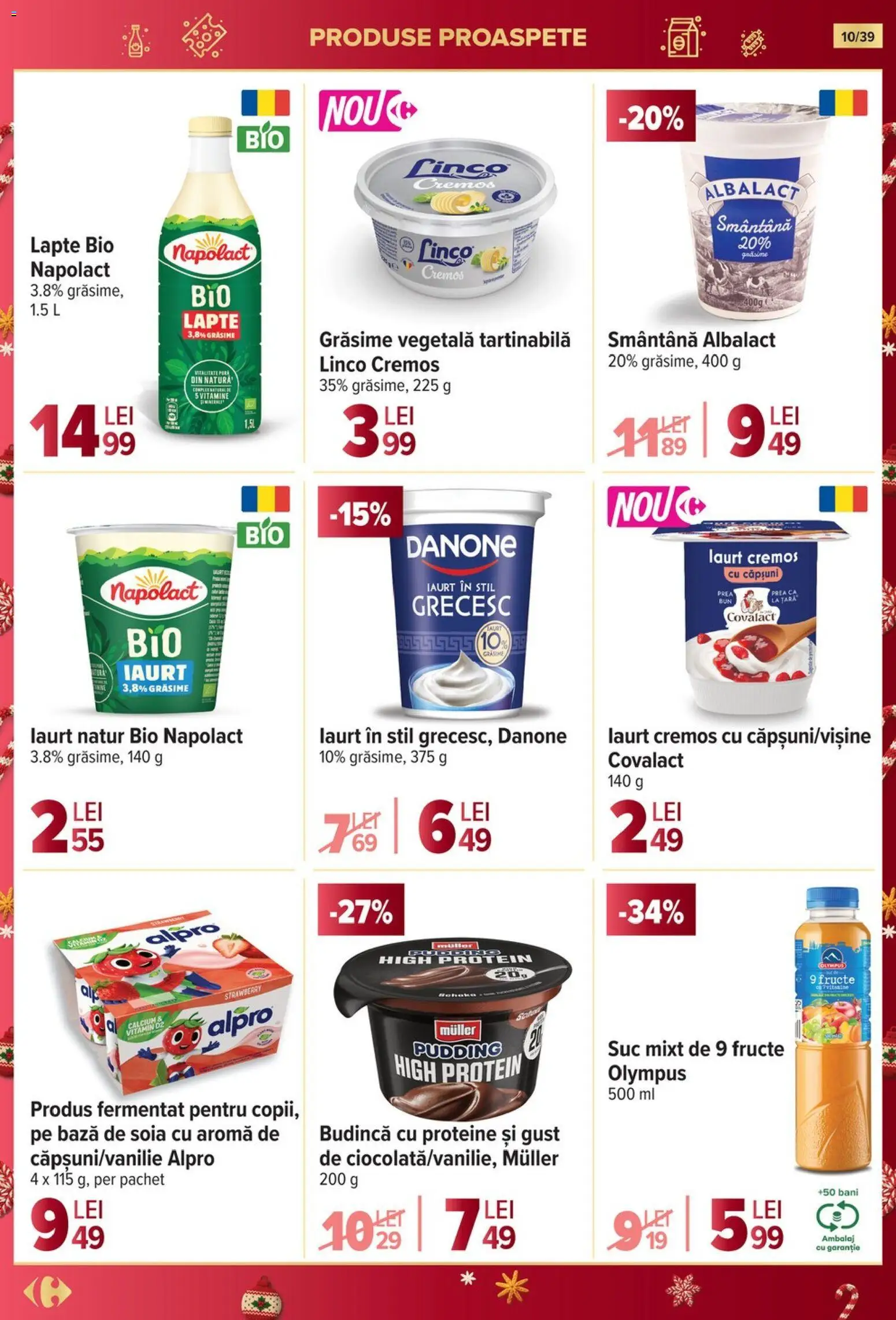 Noul catalog Carrefour – valabil de la 19.11.2025 | Pagină: 10 | Produse: Şerit ödül, Masaüstü kılıfı, Iaurt, Smântână
