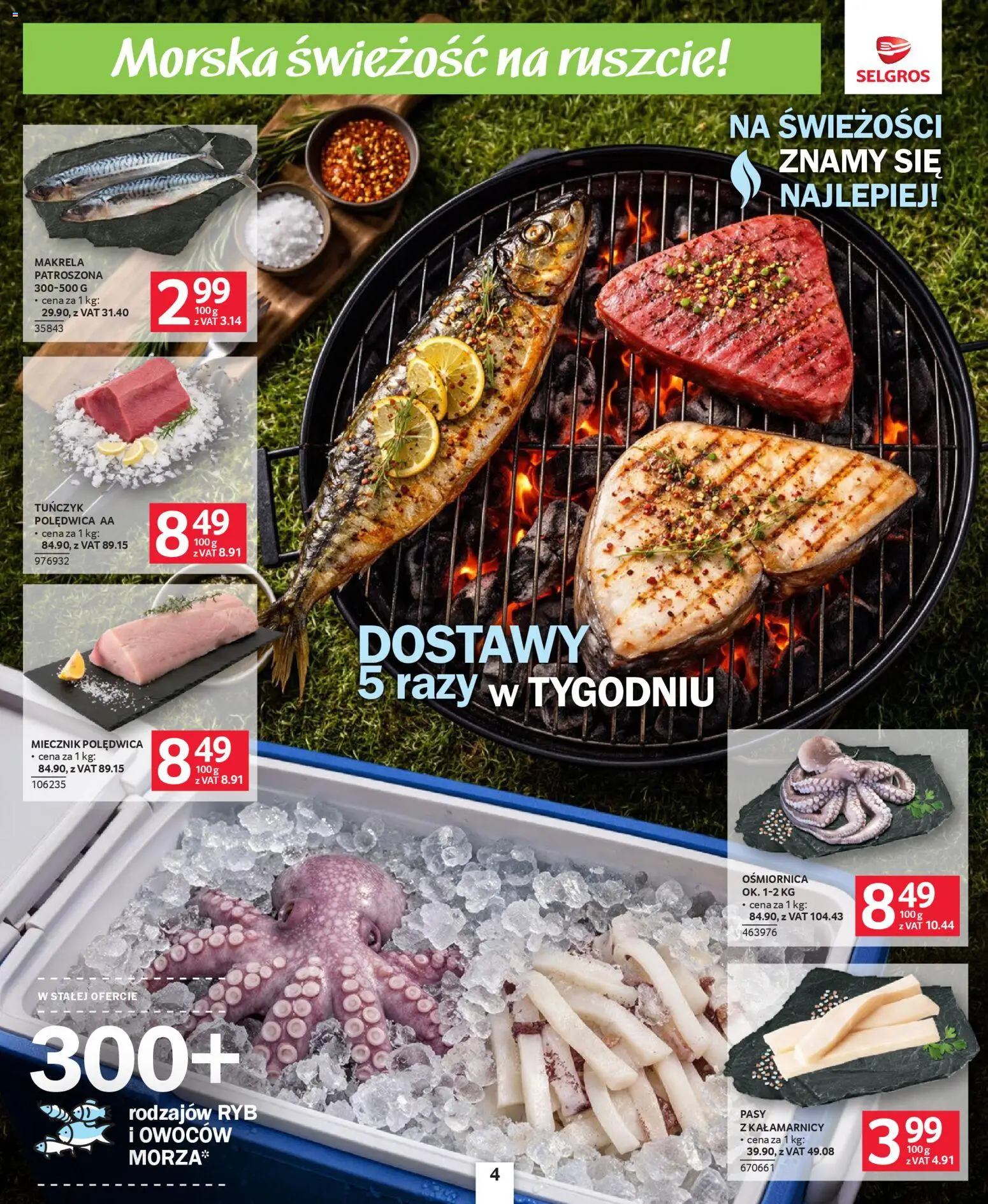 Selgros cash&carry gazetka - Grillowanie od 23.04.2026 | Strona: 4 | Produkty: Makrela, Tuńczyk