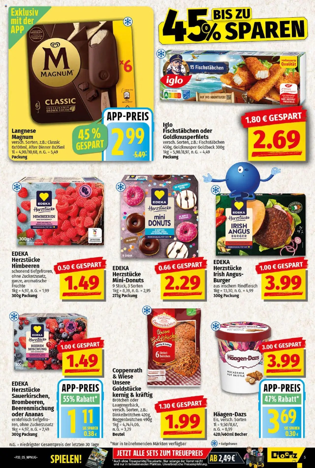 NP Discount Prospekt 	 - gültig ab dem 11.08.2025 | Seite: 5 | Produkte: Himbeeren, Iglo, Burger, Donuts