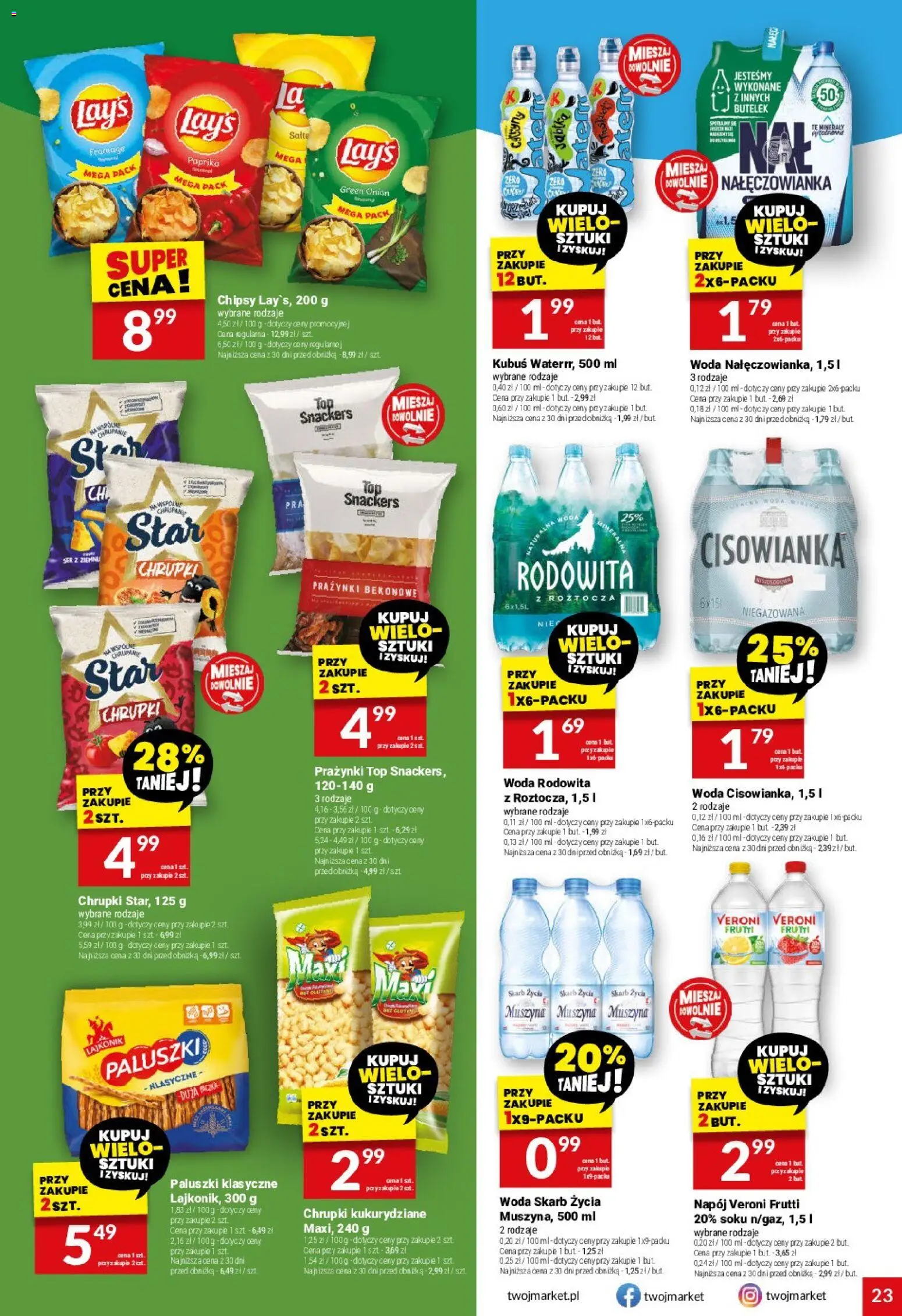 Twój Market Gazetka od 05.11.2025 | Strona: 23 | Produkty: Chipsy, Chrupki, Paluszki, Ser