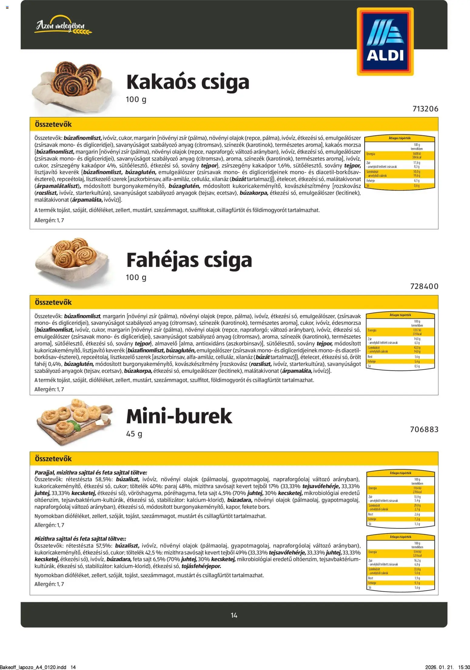 Aldi akciós ujság - amely érvényes a következő dátumtól: 26.08.2024 | Oldal: 14 | Termékek: Fűszerkeverék, Táska, Fehérje, Mustár