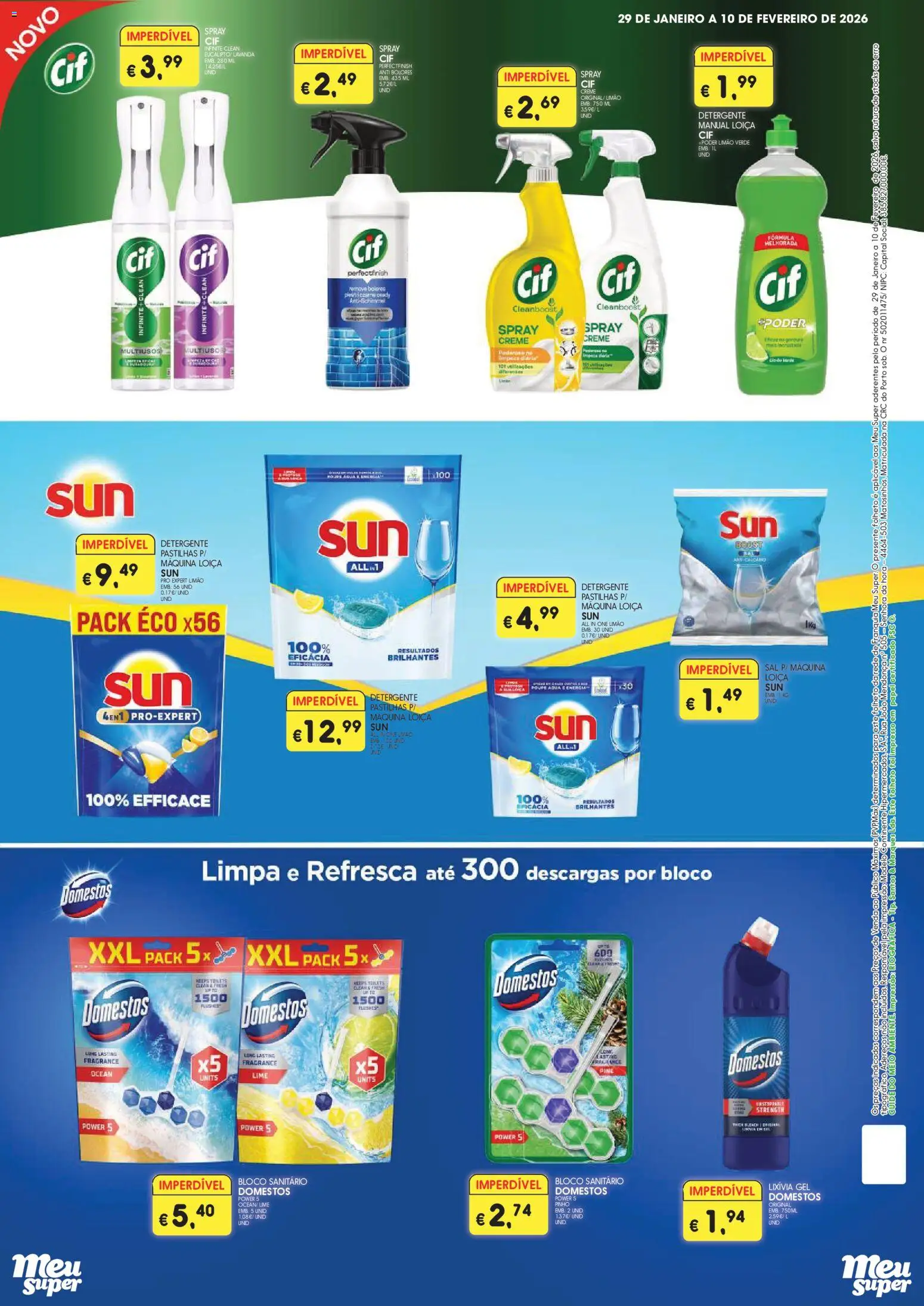 Meu Super folheto │ válido de 29.01.2026 | Página: 2 | Produtos: Agua, Detergente, Sal, Creme