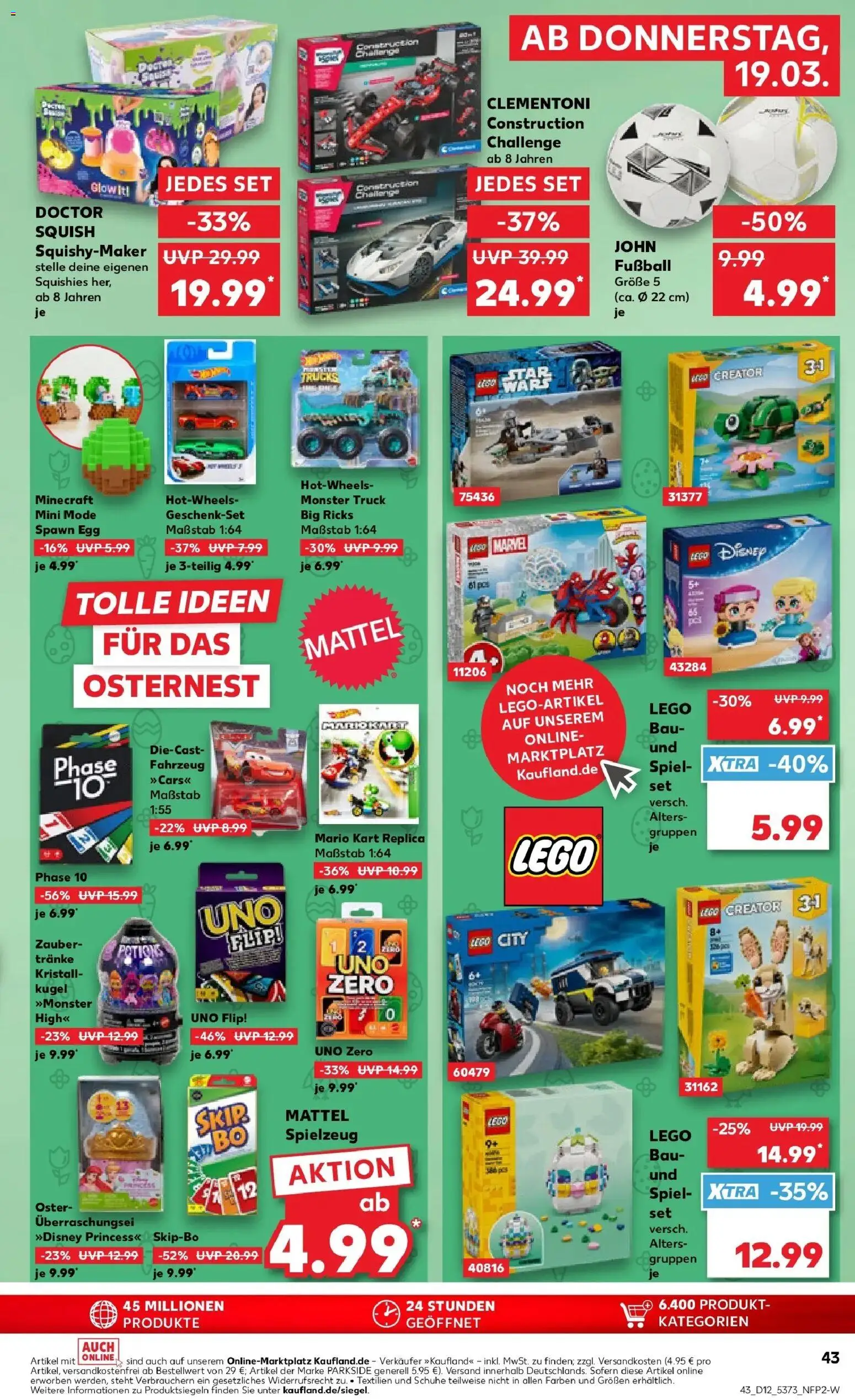 Kaufland Prospekt Wolfsburg	 – gültig ab 19.03.2026 | Seite: 43 | Produkte: Spiel, Fußball, Monster