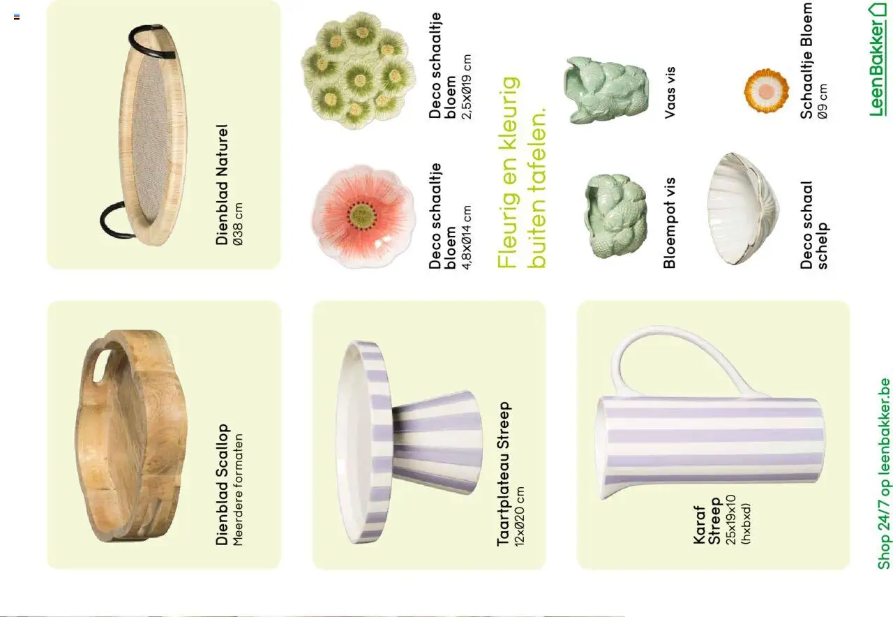  | Pagina: 13 | Producten: Dienblad, Vis, Vaas, Schaal