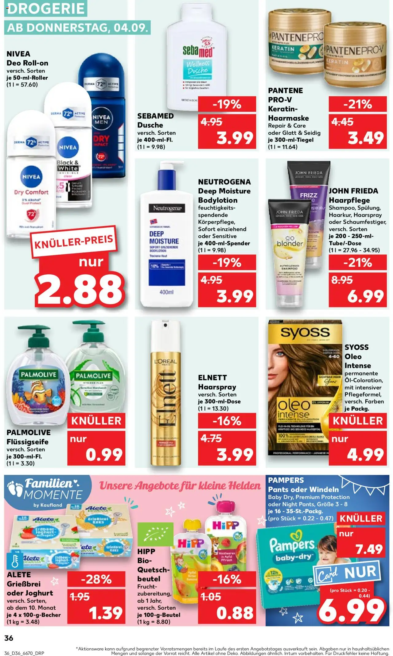Kaufland prospekt Bremen	 - gültig ab dem 04.09.2025 | Seite: 36 | Produkte: Haarmaske, Body Lotion, Shower Gel, Deo Roll-On