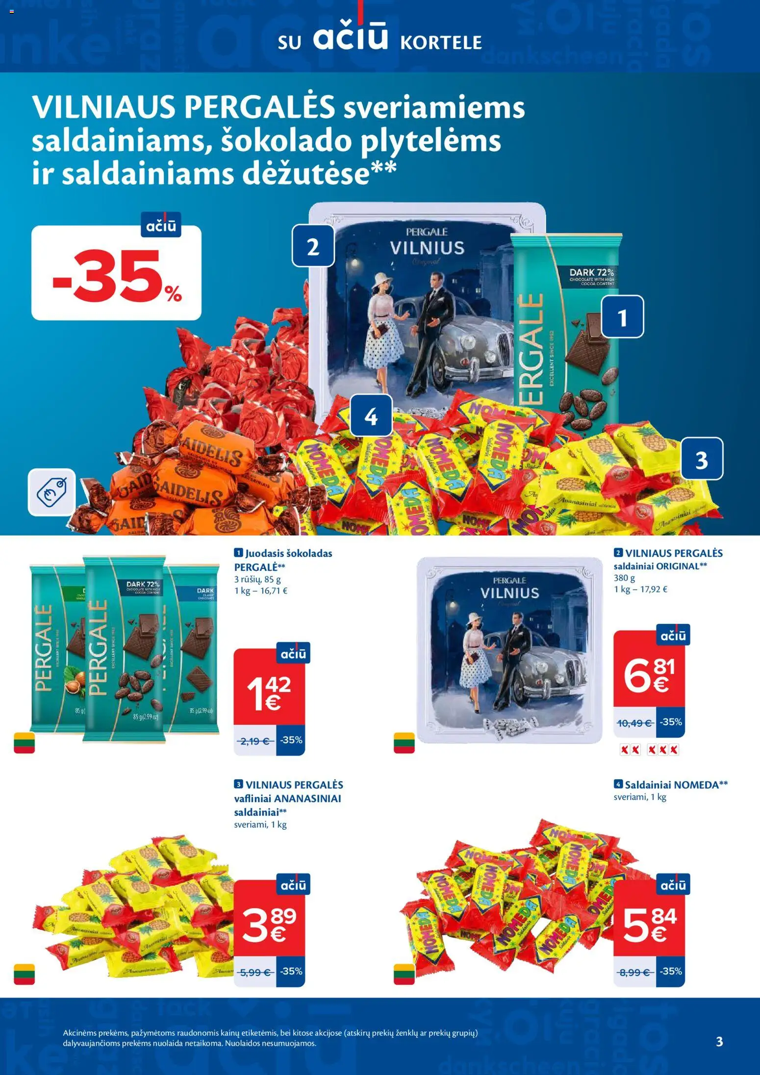 MAXIMA akcijos nuo 31.03.2026 | Puslapis: 3 | Prekių: Šokoladas, Saldainiai