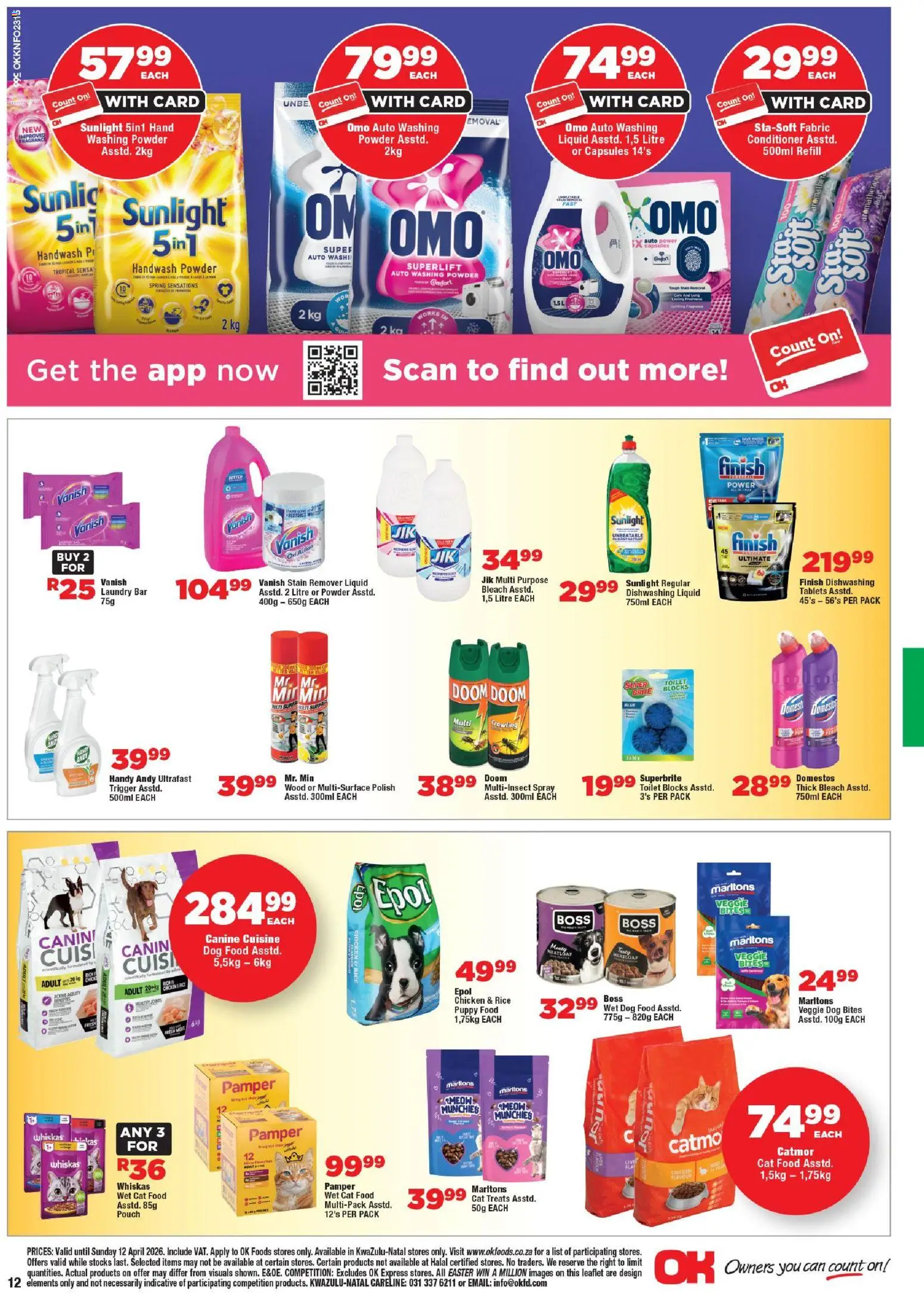 New OK Foods catalogue – valid from 25.03.2026 | Page: 12 | Products: Toilet, Fragrance, Rice, Stain remover