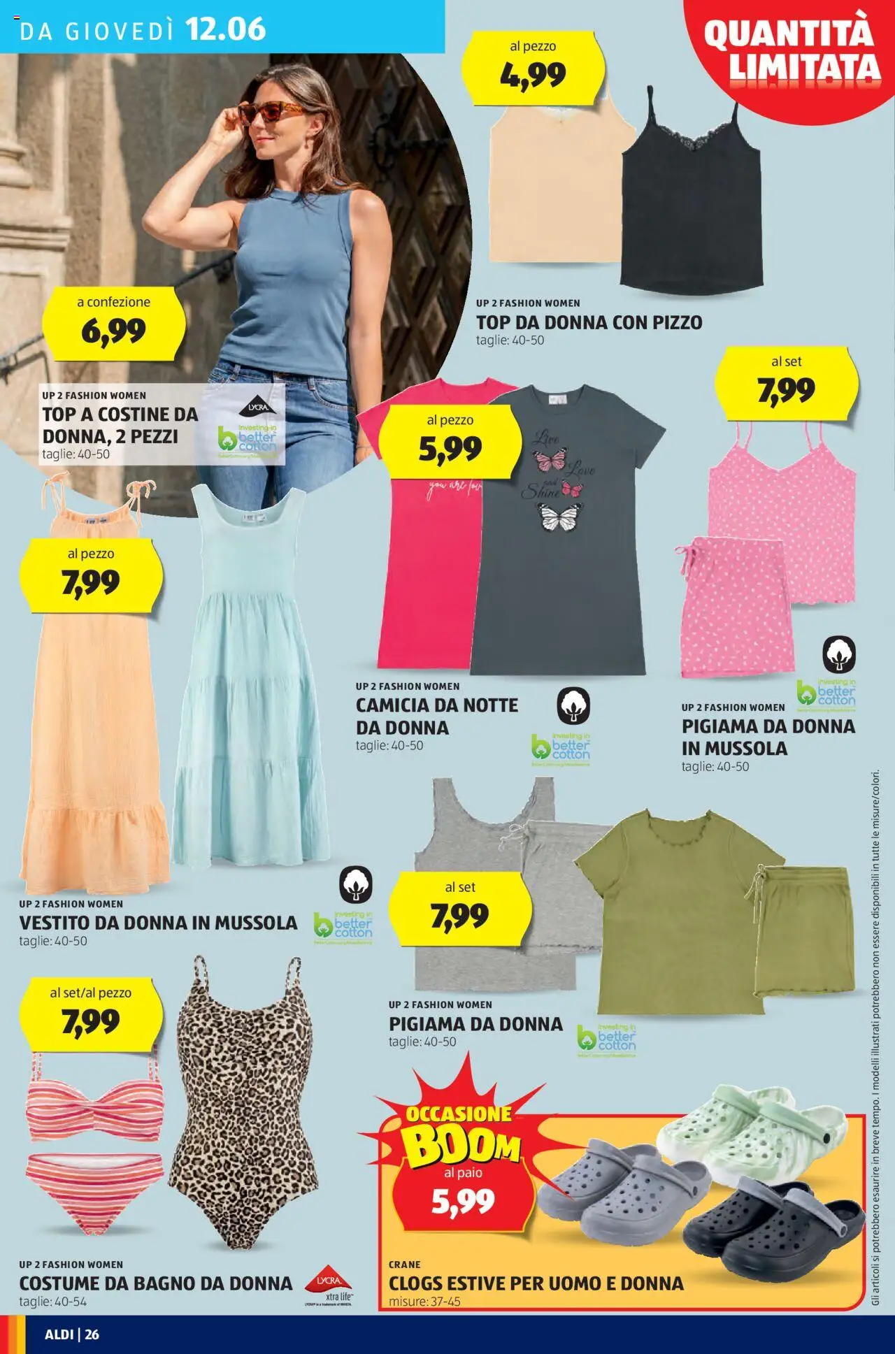 Volantino Aldi del 09.06.2025 | Pagina: 26 | Prodotti: Camicia, Pigiama, Costume da bagno, Bagno