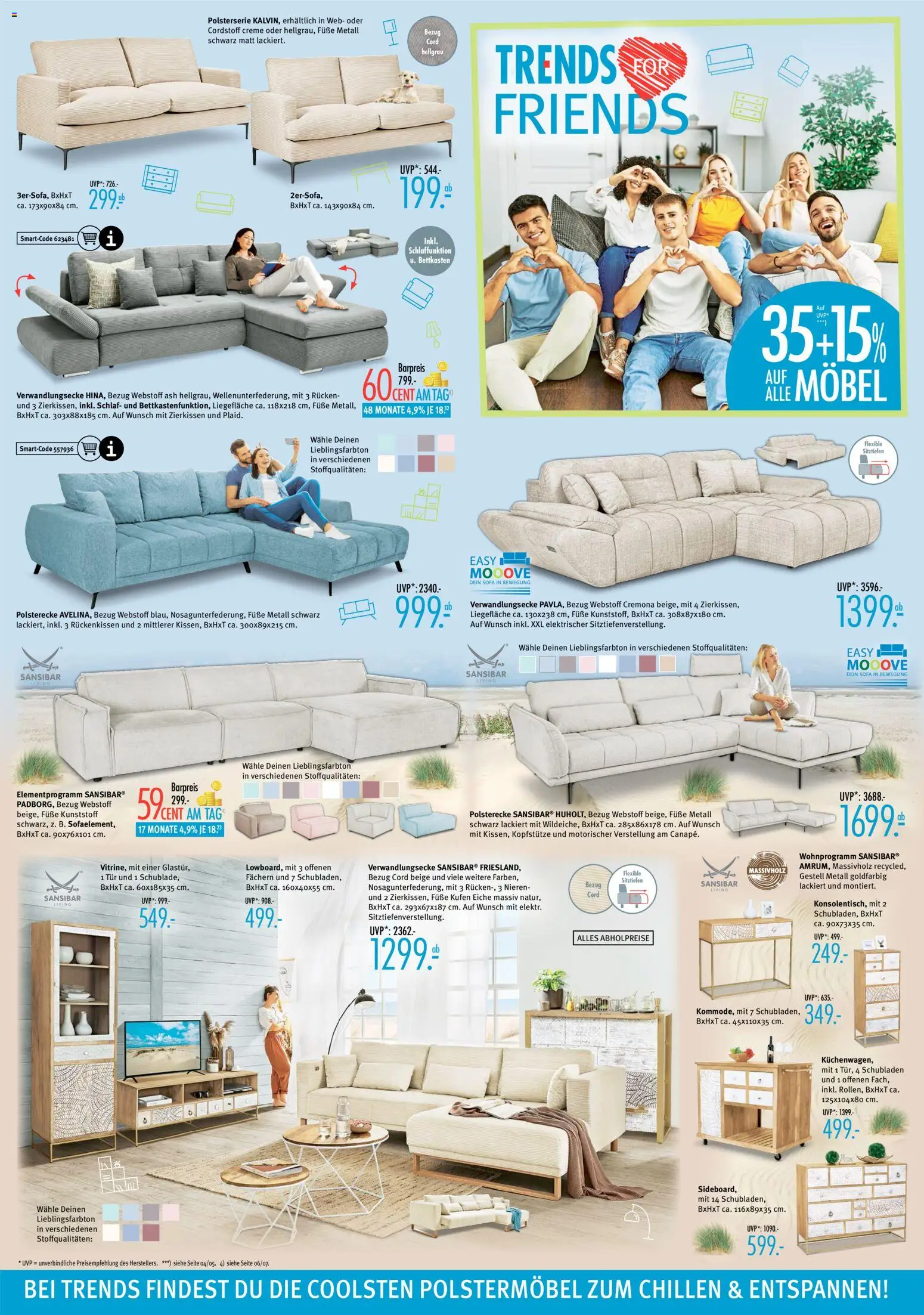 Trends Prospekt 	 – gültig ab 14.02.2026 | Seite: 2 | Produkte: Sofa, Tür, Creme