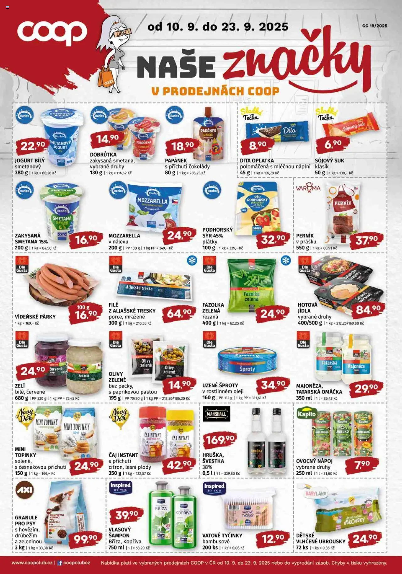 Konzum leták od 10.09.2025 | Strana: 12 | Produkty: Smetana, Boloňské špagety, Sekaná, Špagety