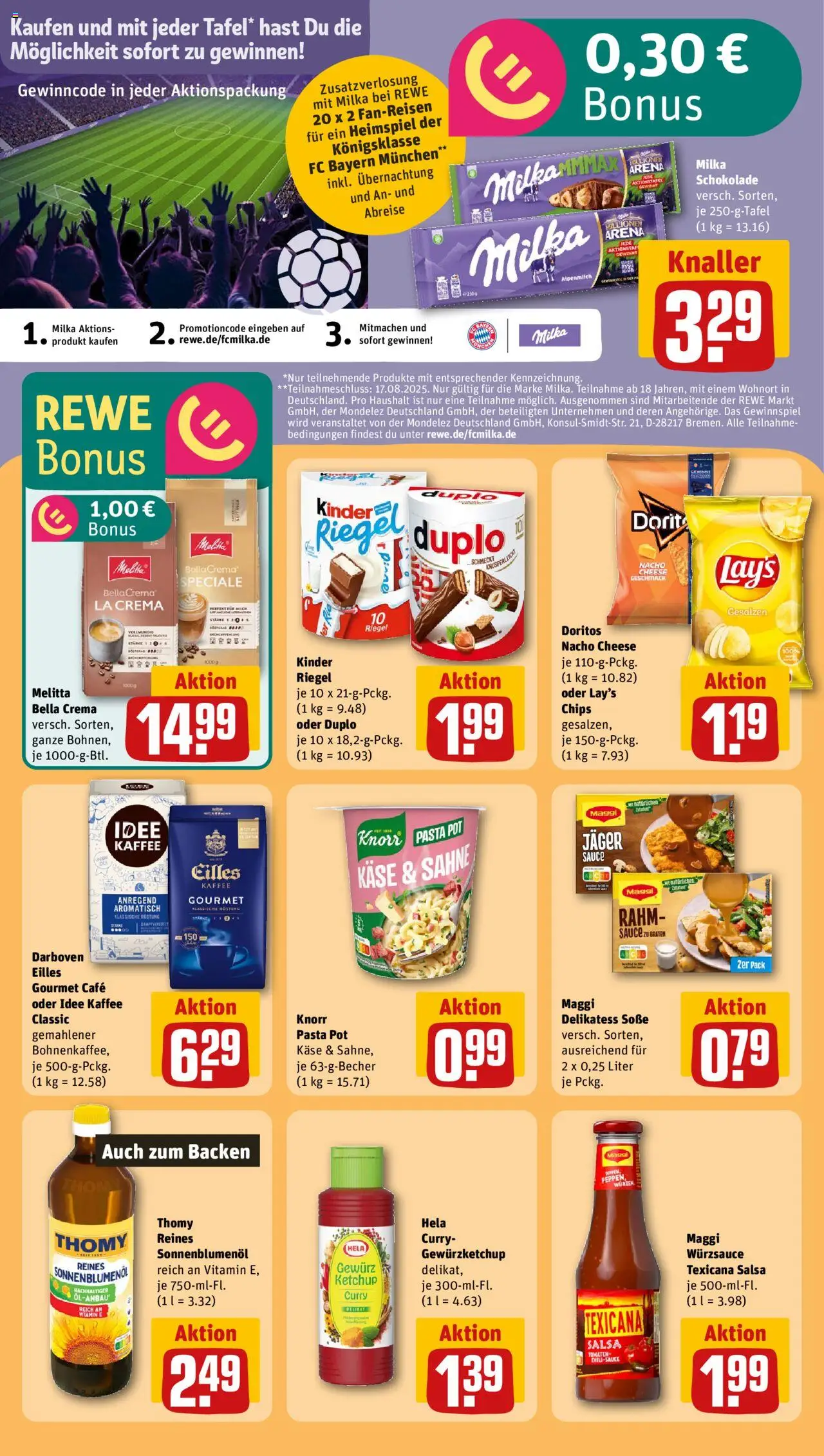 Rewe Prospekt 	 - gültig ab dem 11.08.2025 | Seite: 16 | Produkte: Schokolade, Milka schokolade, Knorr, Milka