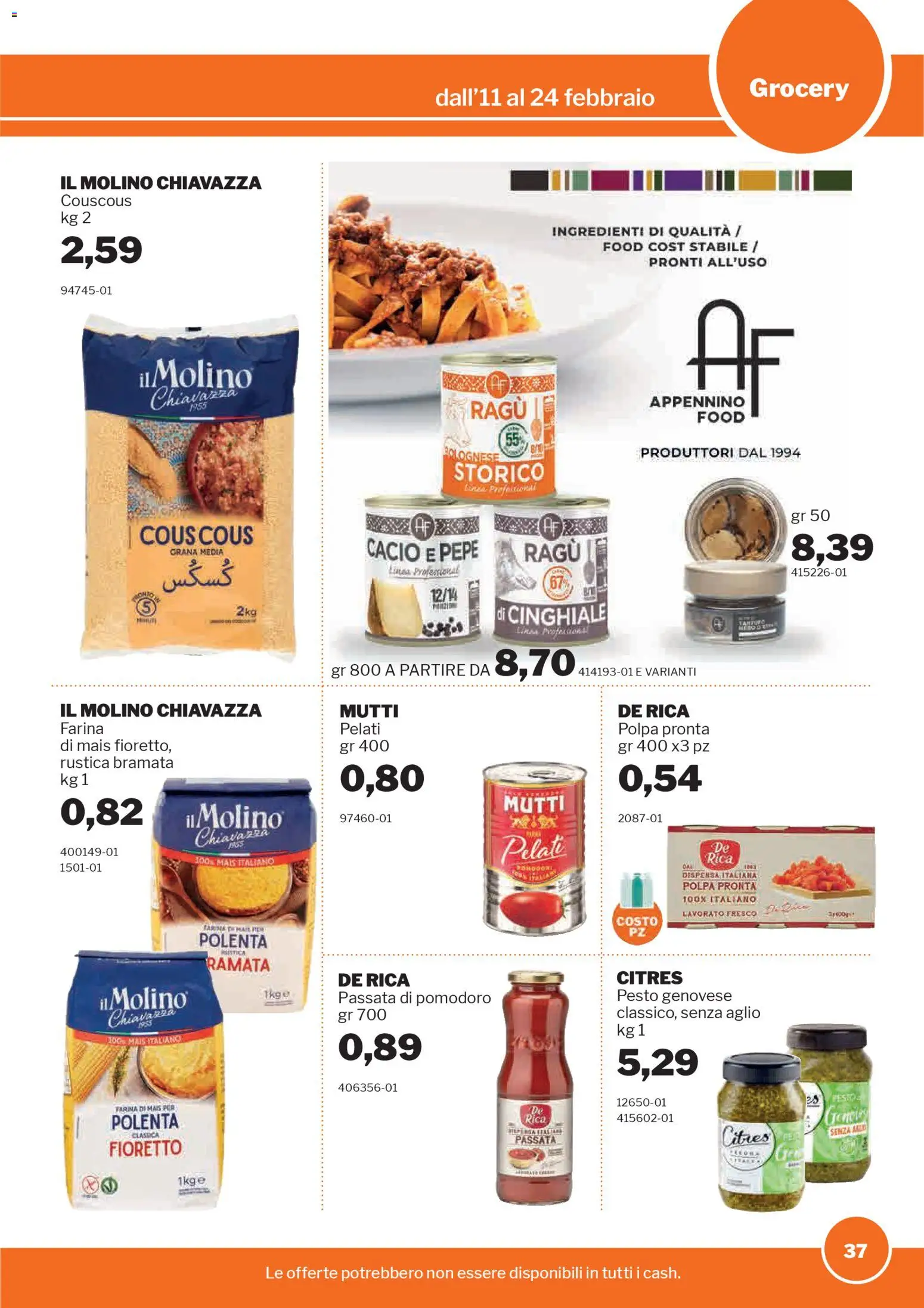 Volantino Sogegross del 11.02.2026 | Pagina: 37 | Prodotti: Pepe, Aglio, Passata di pomodoro, Mutti