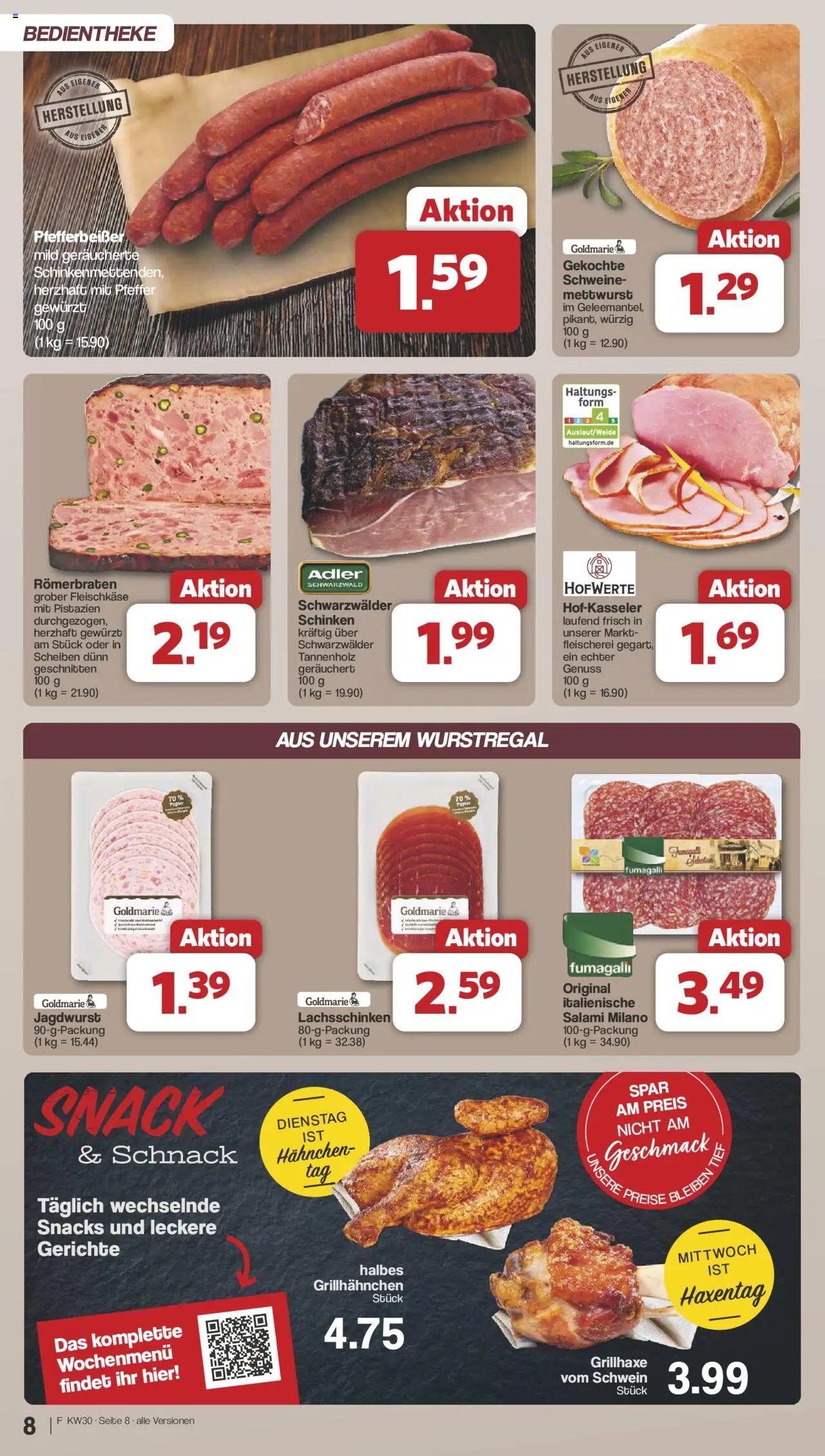 Famila Nordwest Prospekt 	 - gültig ab dem 21.07.2025 | Seite: 9 | Produkte: Hahnchen, Pistazien, Pfeffer, Schinken