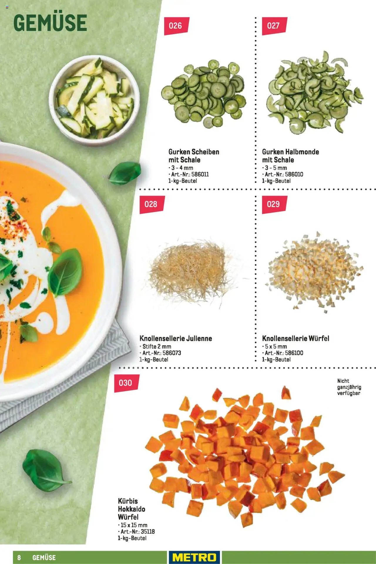 Metro Schnittwaren Spezial – gültig ab 04.02.2025 | Seite: 8 | Produkte: Gemüse, Kürbis, Gurken