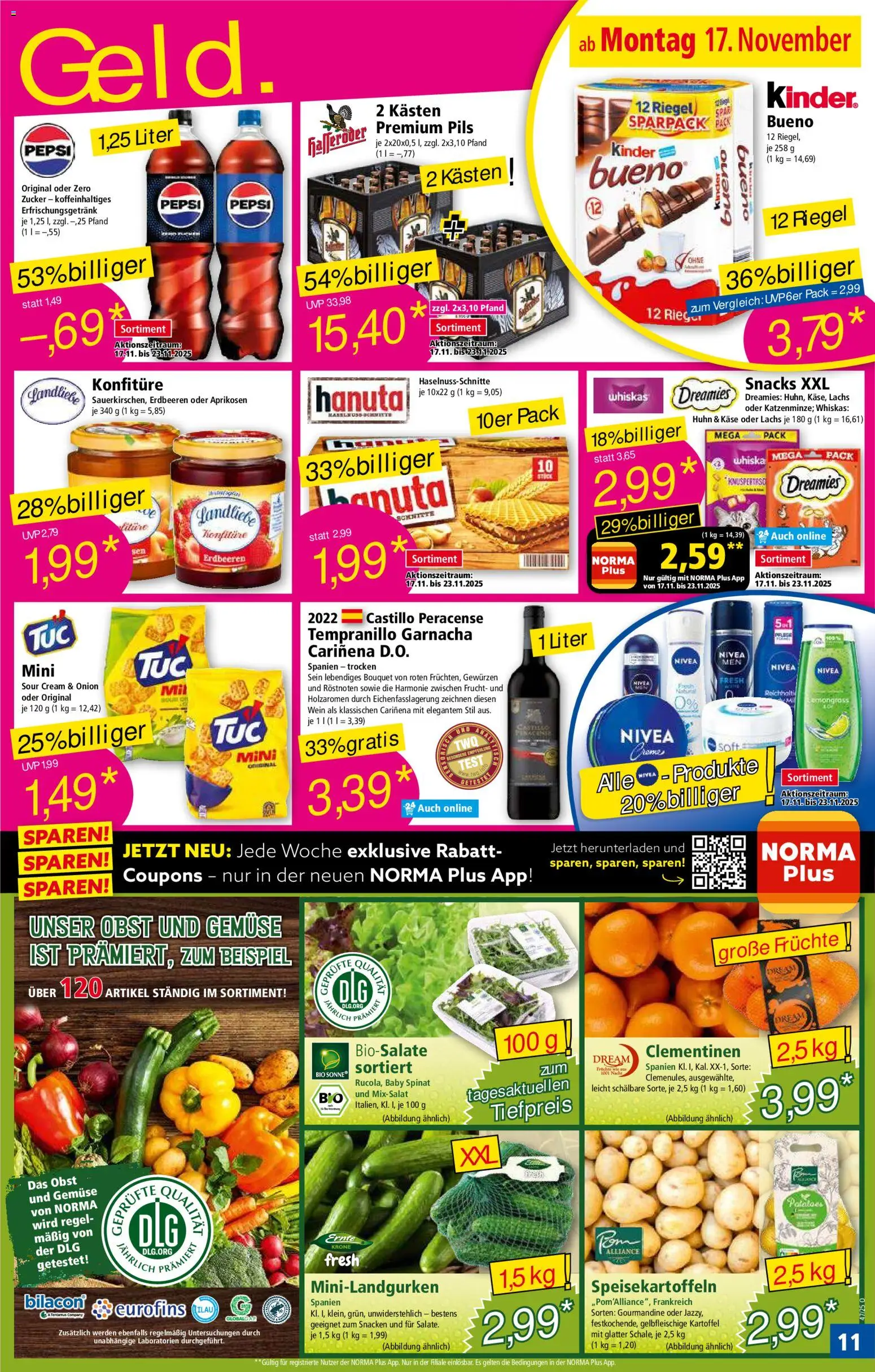 Norma - Black Friday – gültig ab 17.11.2025 | Seite: 11 | Produkte: Creme, Obst, Wein, Whiskas