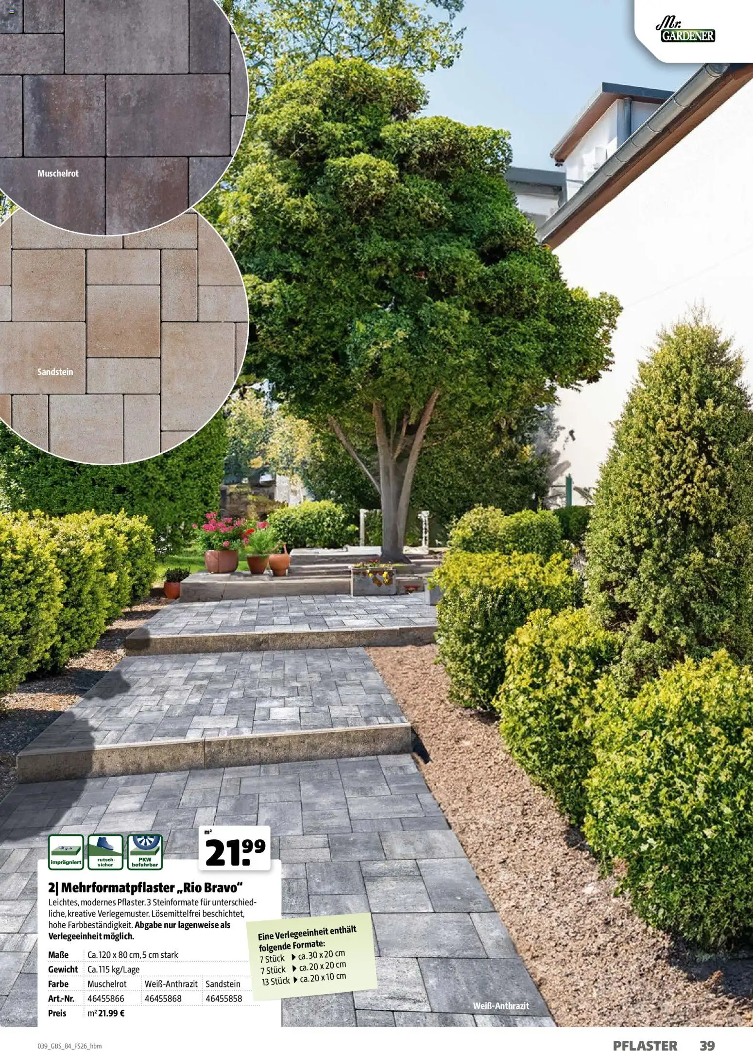 Hagebau Gartenbaustoffsortiment – gültig ab 02.03.2026 | Seite: 39 | Produkte: Gewicht