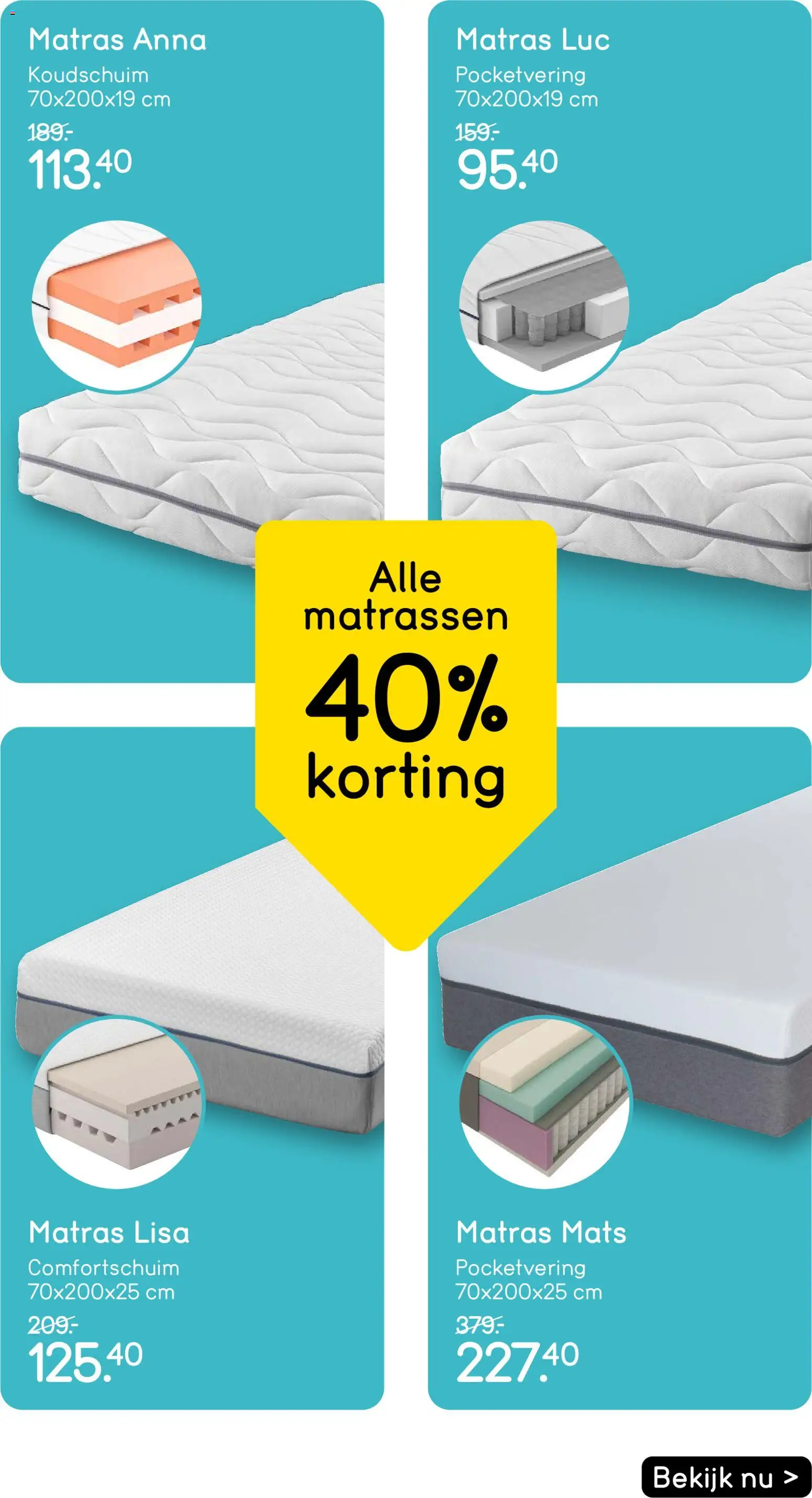 {H1} | Pagina: 9 | Producten: Matras