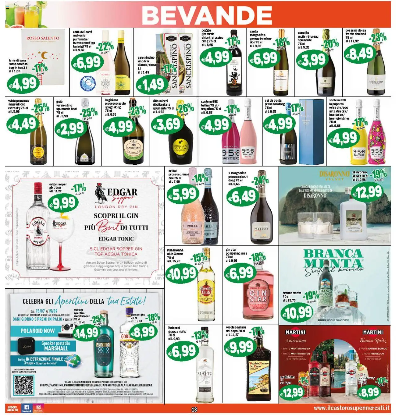 Volantino Il Castoro del 25.07.2025 | Pagina: 18 | Prodotti: Speaker, Bottiglia, Amaro, Aperitivo