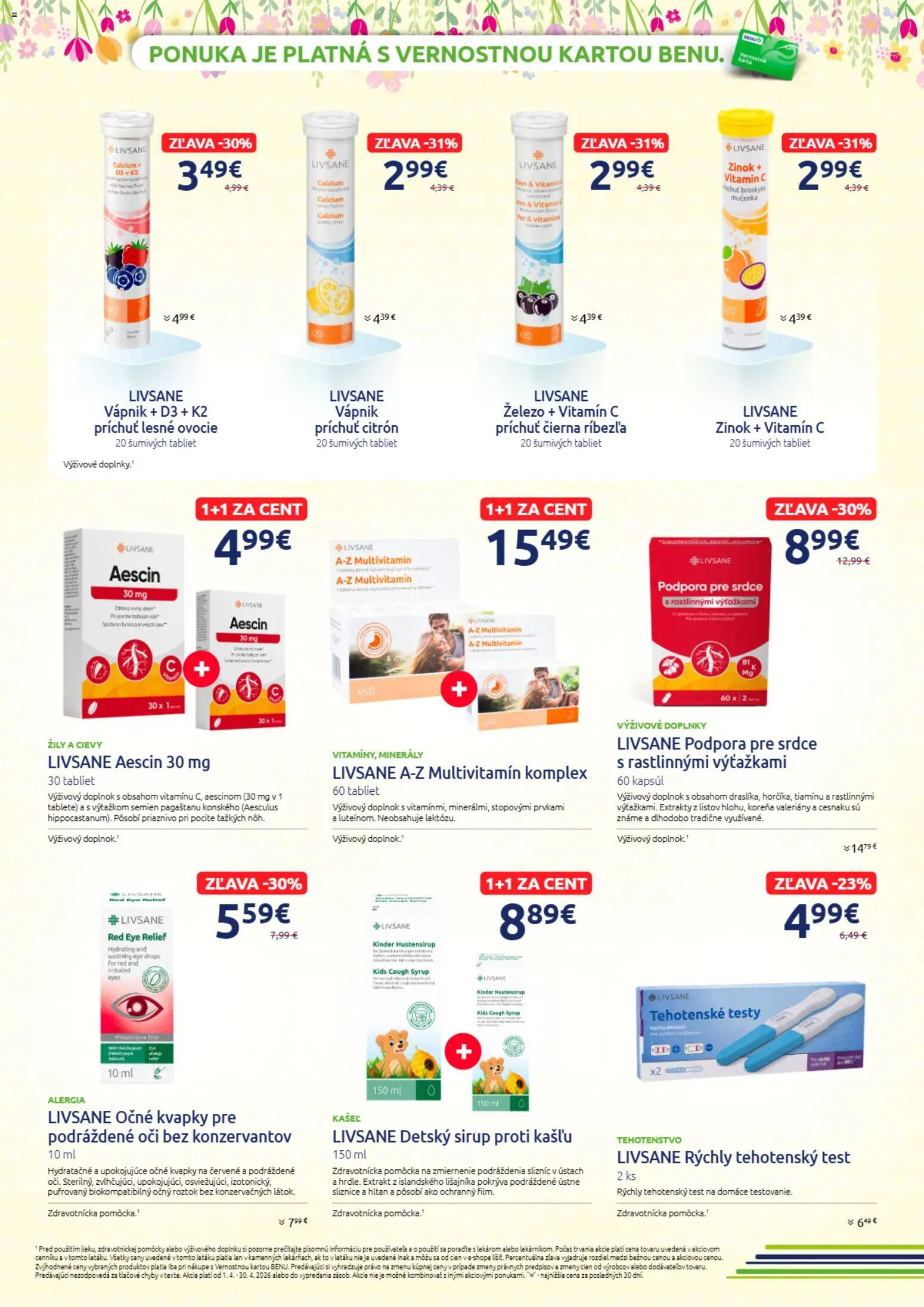Nové BENU Lekáreň akcie – leták je platný od 01.04.2026 | Strana: 7 | Produkty: Kinder, Ovocie