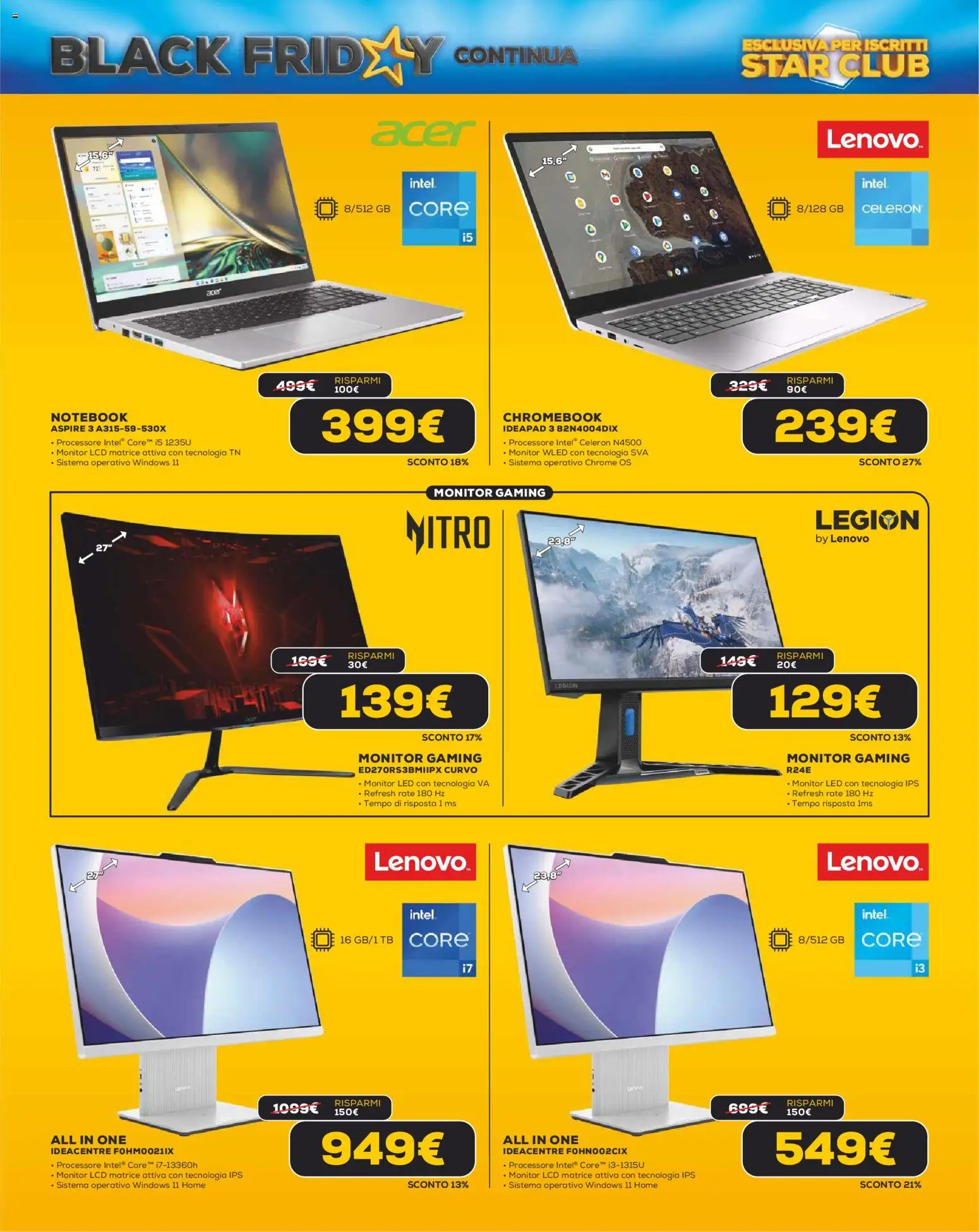 Volantino Euronics del 13.11.2025 | Pagina: 32 | Prodotti: Monitor, Notebook