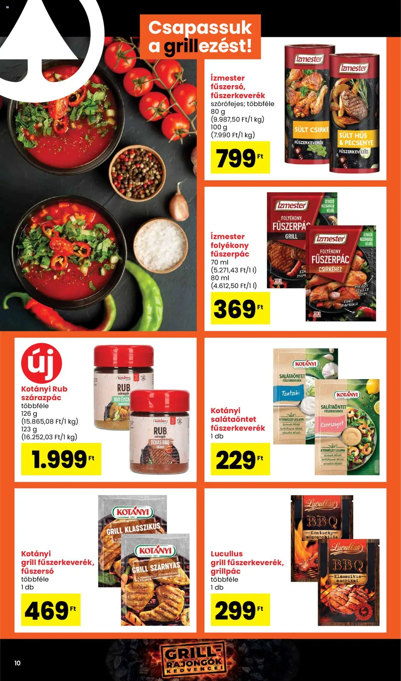 Spar akciós ujság - amely érvényes a következő dátumtól: 02.05.2025 | Oldal: 10 | Termékek: Hús, Fűszerpác, Grill, Bors